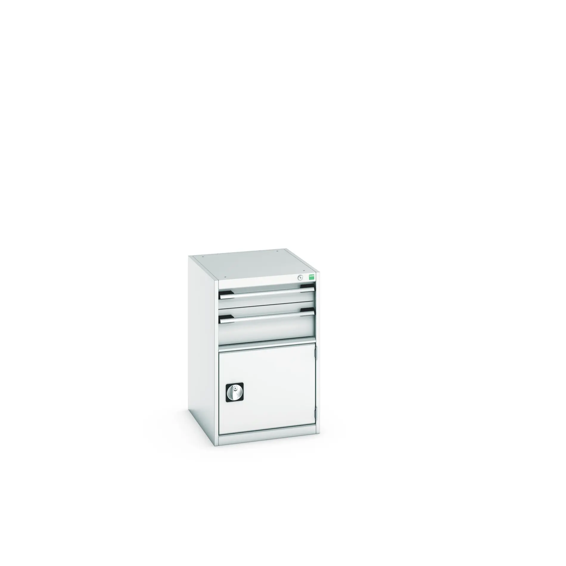 Produktfoto 1 von Bott Aufbewahrungsschrank Typ Schrank Freistehend 1 Tür/en 2 Schublade/n 800 mm 525 mm Ja 650 mm Stahlblech