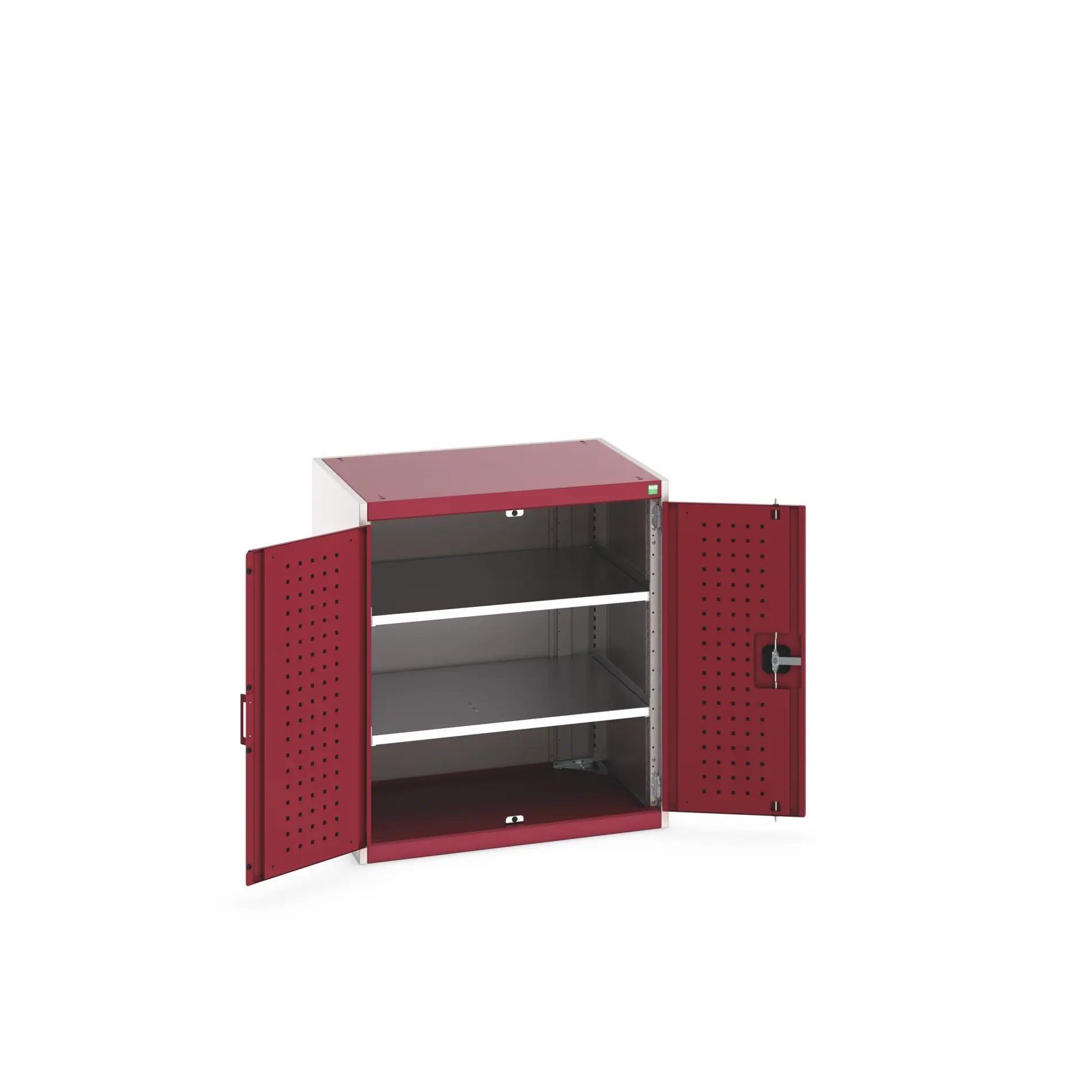 Produktfoto 1 von Bott Aufbewahrungsschrank Typ Regalschrank Freistehend 2 Tür/en 2 Regal/e 900 mm 80 mm Ja 650 mm Stahlblech