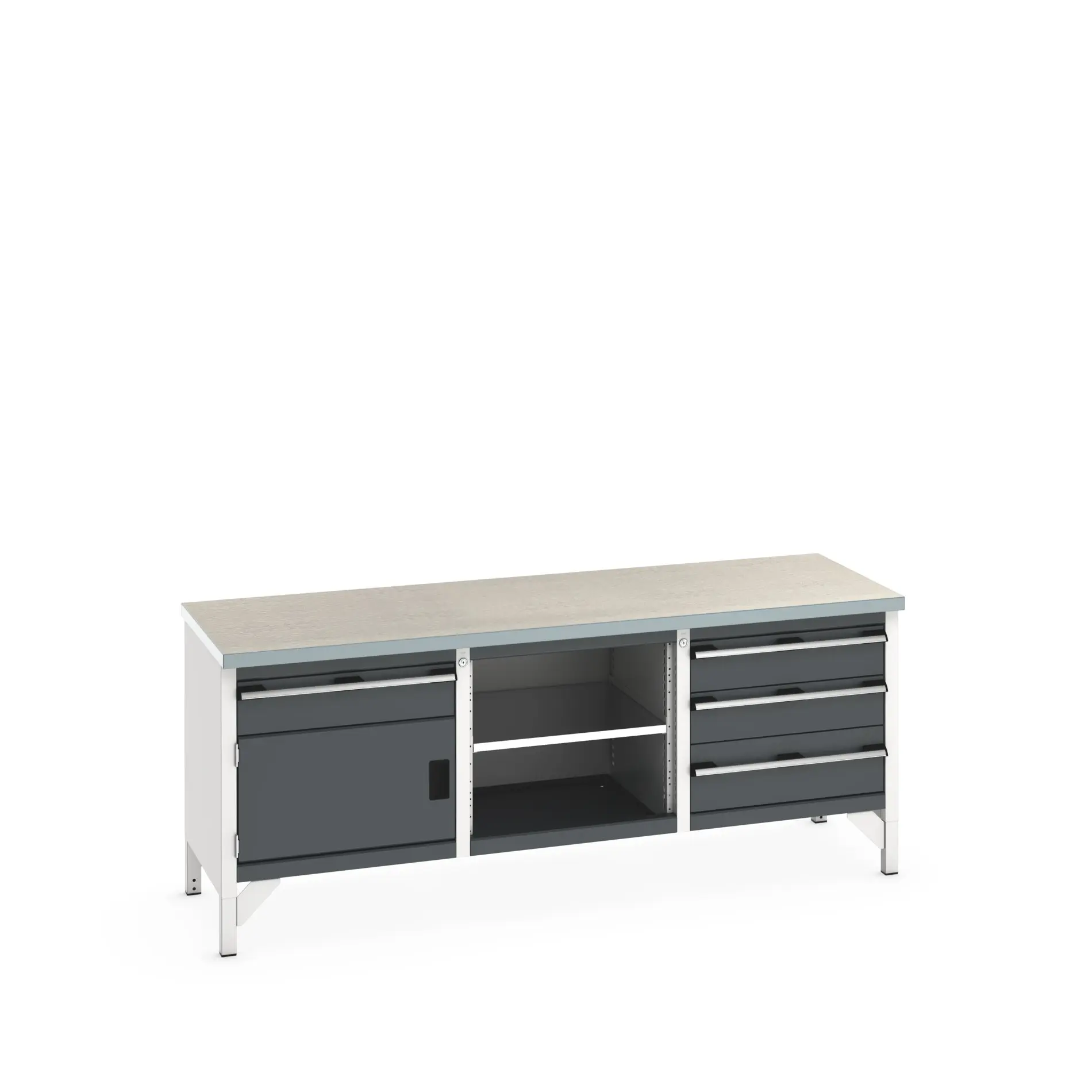 Produktfoto 1 von Bott Aufbewahrungsschrank Typ Aufbewahrungstisch Freistehend 1 Tür/en 2 Regal/e 7 Schublade/n 840 mm 2000 mm 750 mm