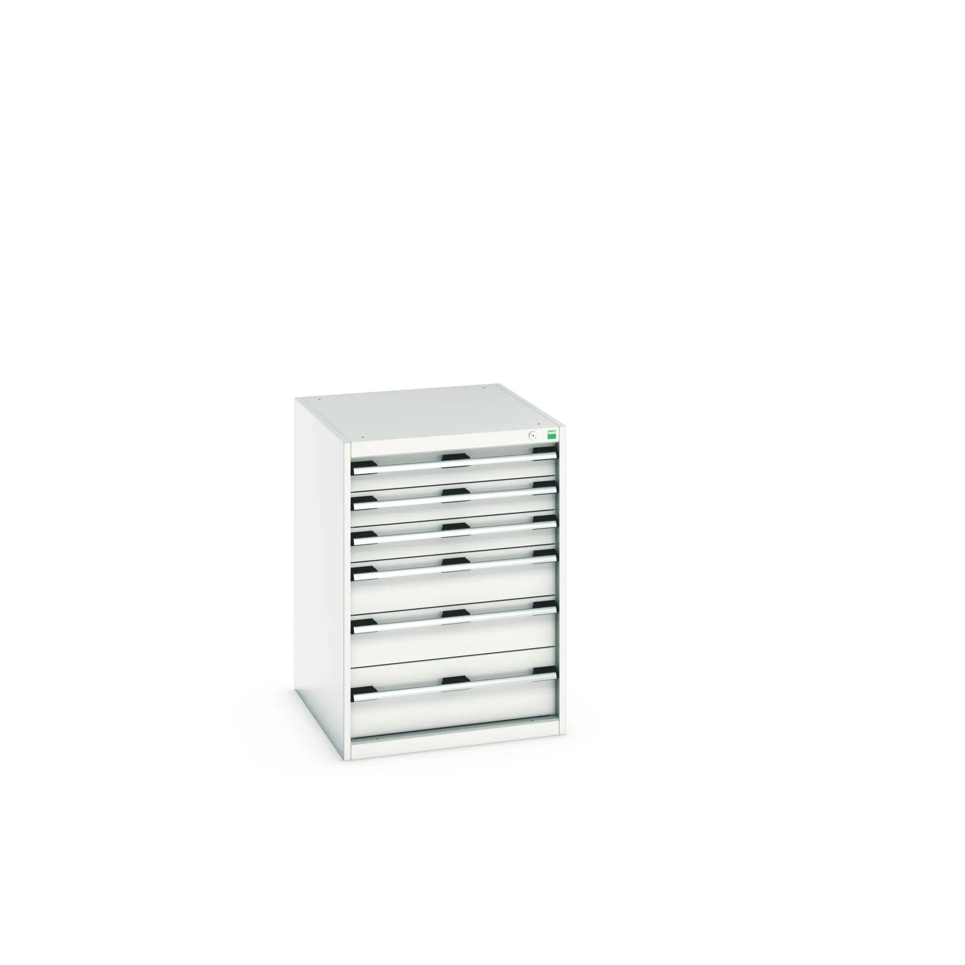 Produktfoto 1 von Bott 6 Stahl Schubladenbehälter Schrank Hellgrau, 900 mm x 750 mm x 650 mm