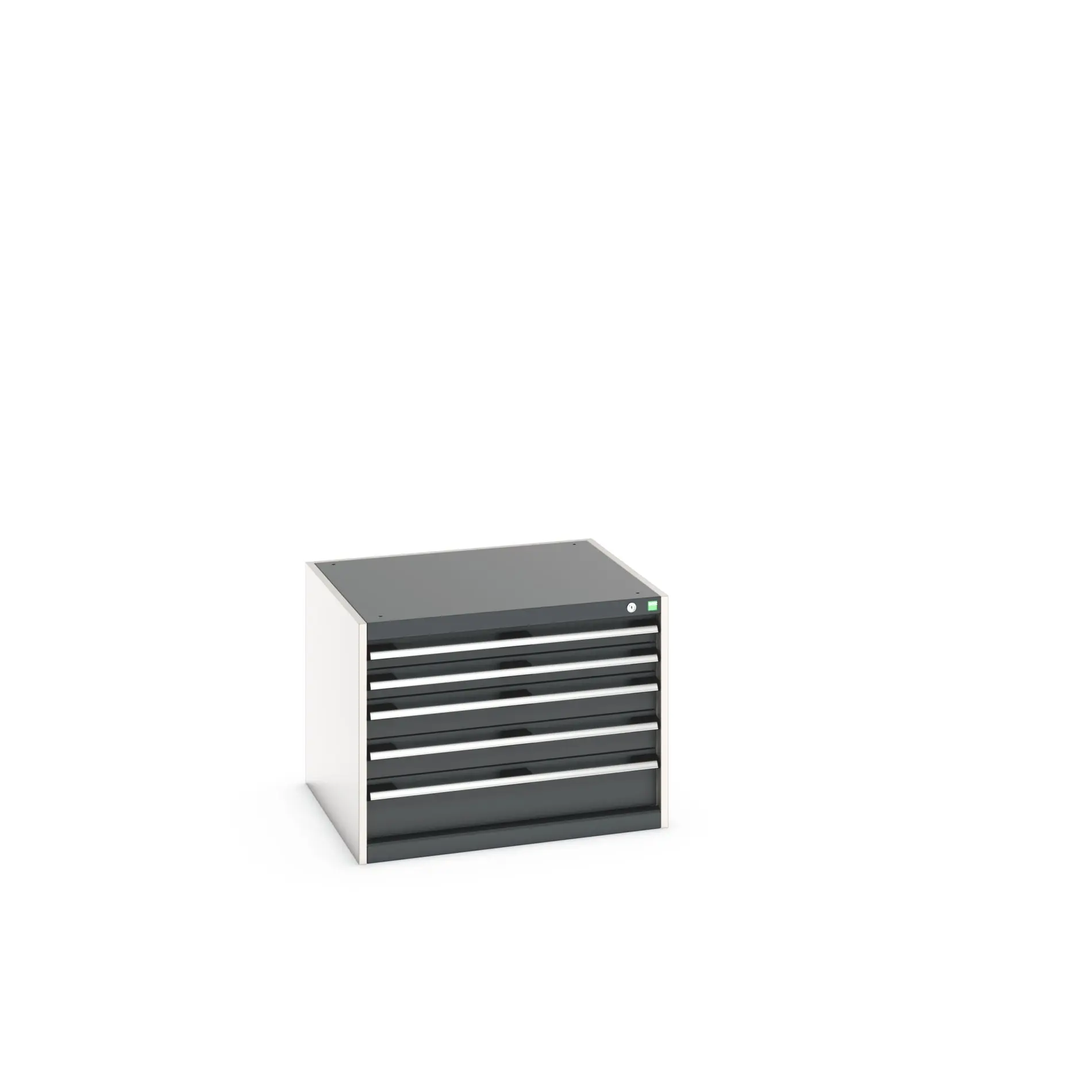 Produktfoto 1 von Bott 5 Stahl Schubladenbehälter Schrank Grau, 600 mm x 750 mm x 800 mm