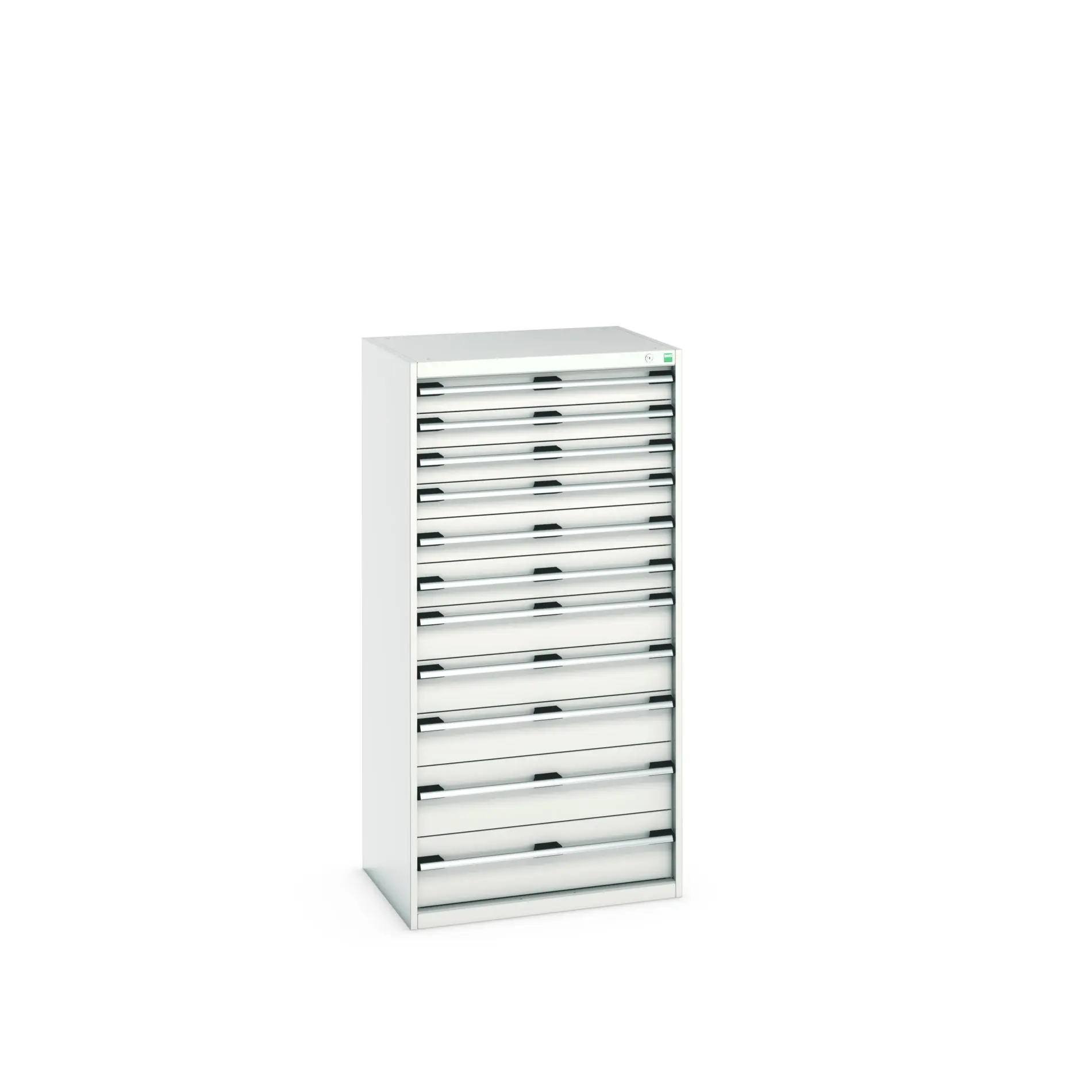 Produktfoto 1 von Bott 11 Stahl Schubladenbehälter Schrank Hellgrau, 1600 mm x 650 mm x 800 mm
