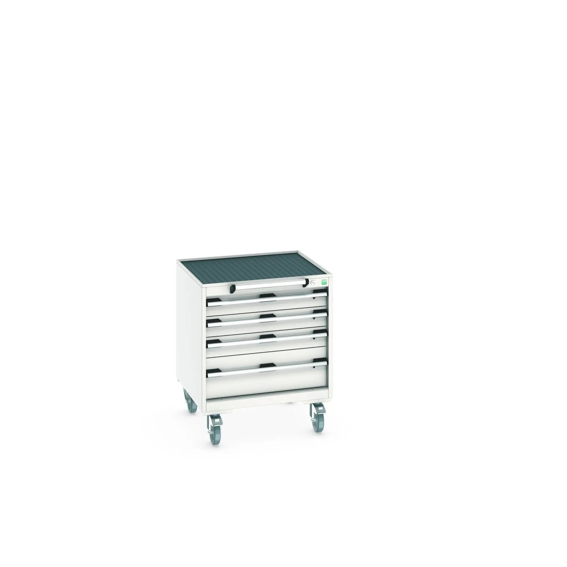 Produktfoto 1 von Bott Aufbewahrungsschrank Typ Beweglicher Schrank Freistehend 4 Schublade/n 785 mm 650 mm 650 mm mit Rädern Stahlblech