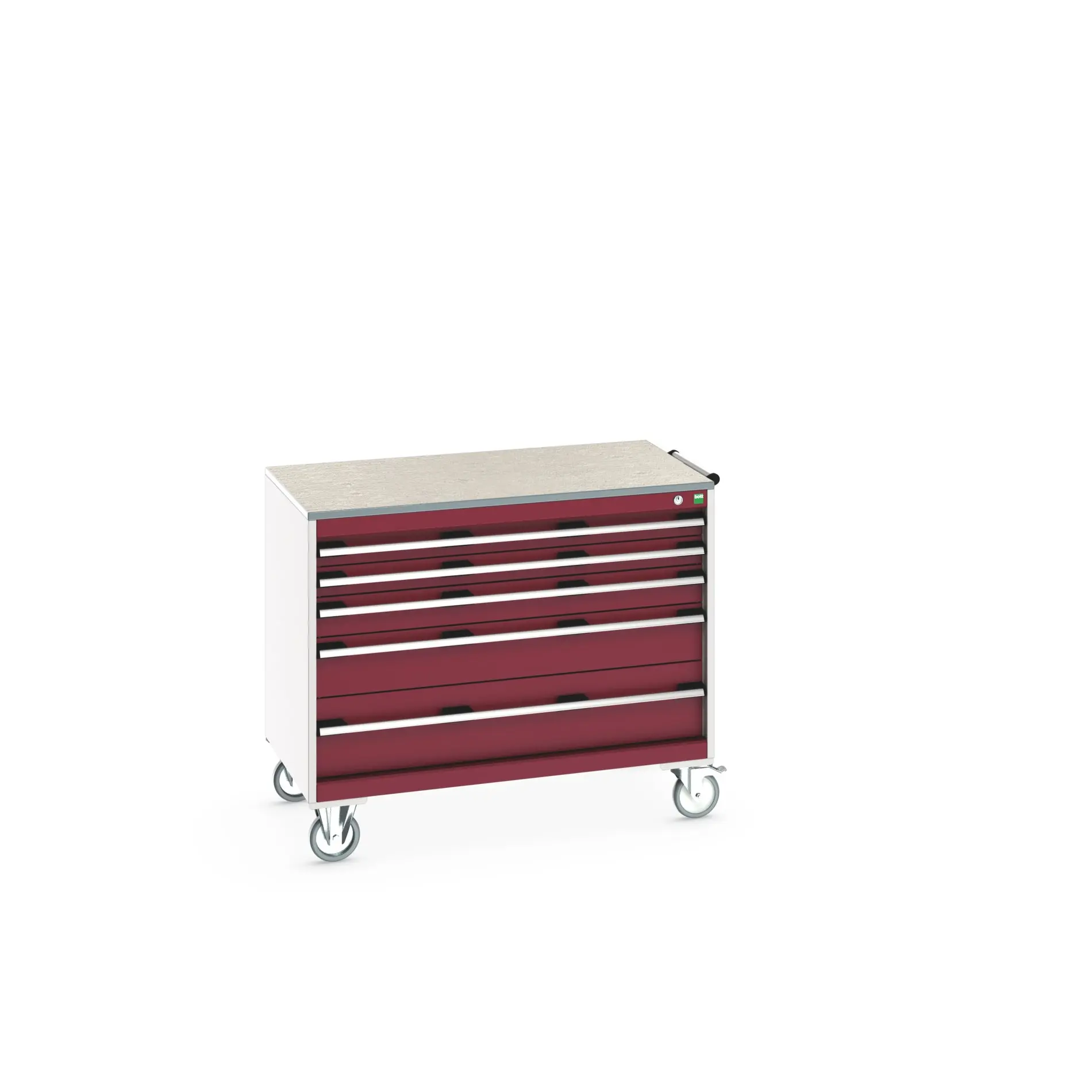 Produktfoto 1 von Bott Aufbewahrungsschrank Typ Beweglicher Schrank Freistehend 5 Schublade/n 890 mm 1050 mm 650 mm mit Rädern Stahlblech