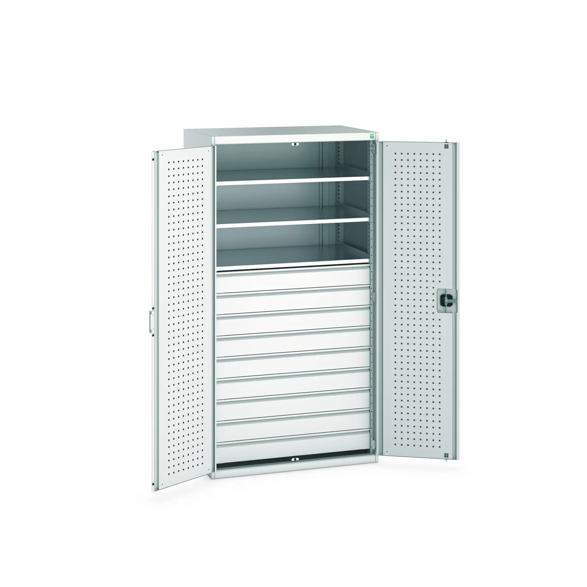 Produktfoto 1 von Bott Aufbewahrungsschrank Typ Bestückter Schrank Freistehend 2 Tür/en 3 Regal/e 9 Schublade/n 2000 mm 1050 mm Ja 650 mm