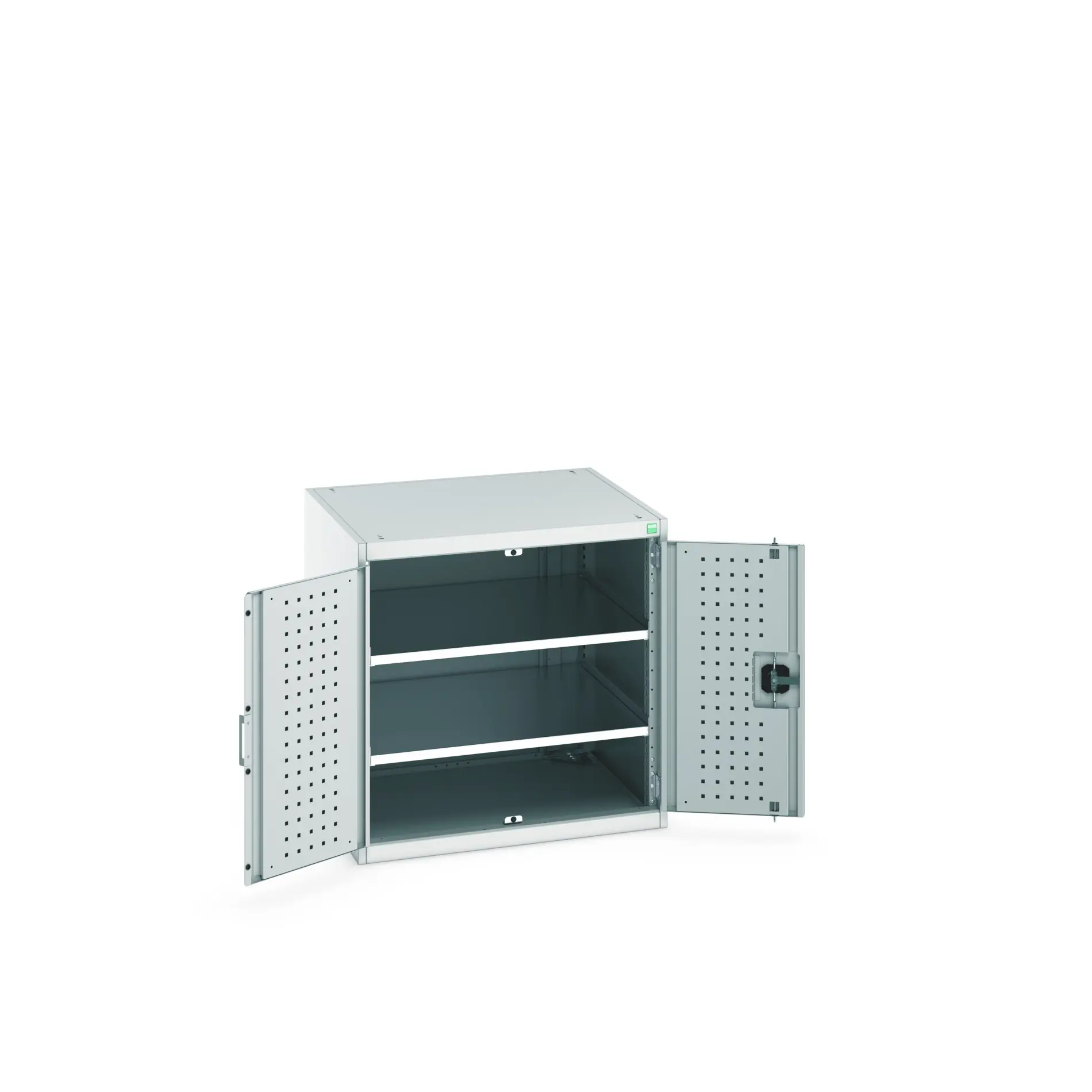 Produktfoto 1 von Bott Aufbewahrungsschrank Typ Regalschrank Freistehend 2 Tür/en 2 Regal/e 800 mm 80 mm 750 mm Stahlblech