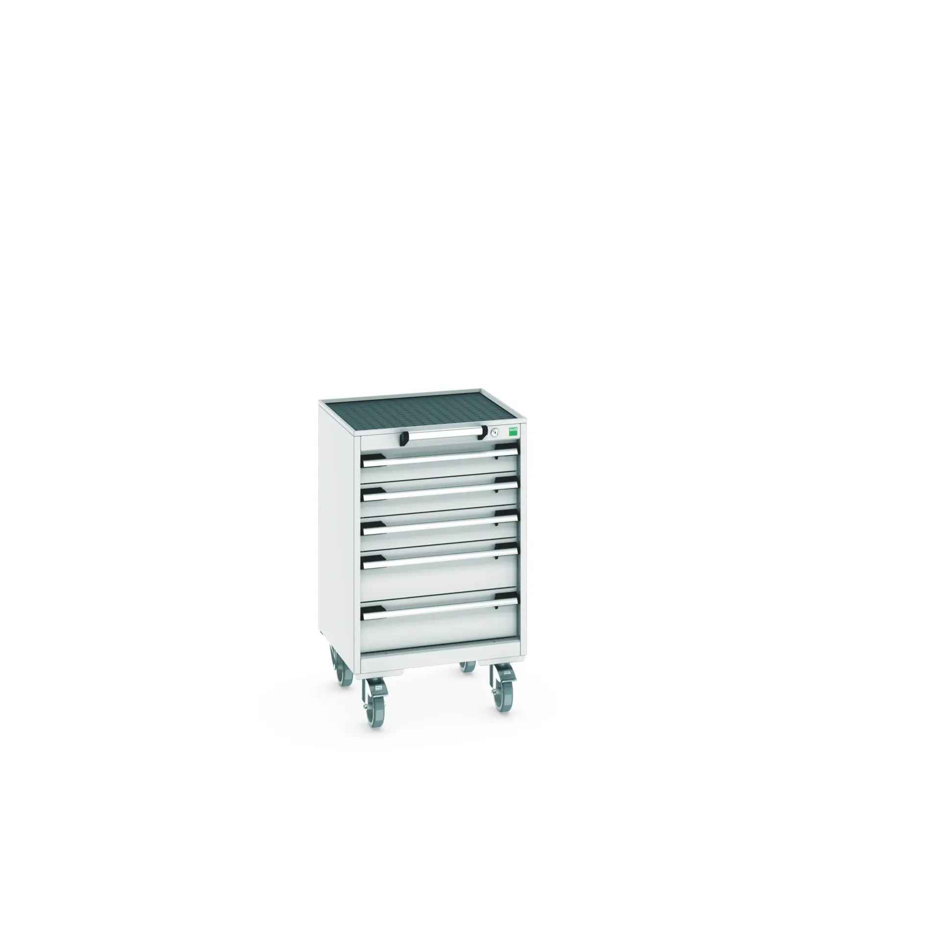 Produktfoto 1 von Bott Aufbewahrungsschrank Typ Beweglicher Schrank Freistehend 5 Schublade/n 885 mm 525 mm 525 mm mit Rädern Stahlblech