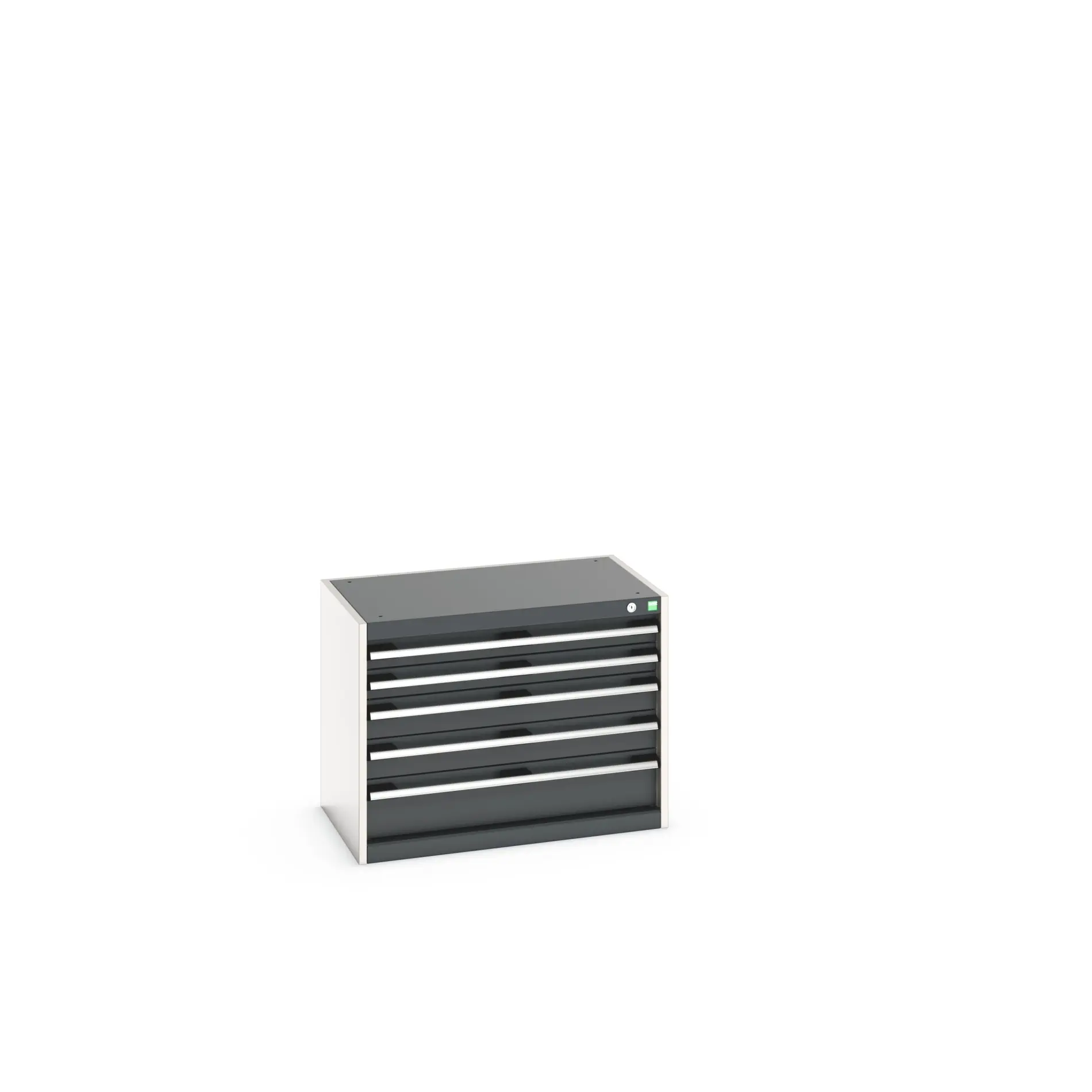 Produktfoto 1 von Bott 5 Stahl Schubladenbehälter Schrank Grau, 600 mm x 525 mm x 800 mm