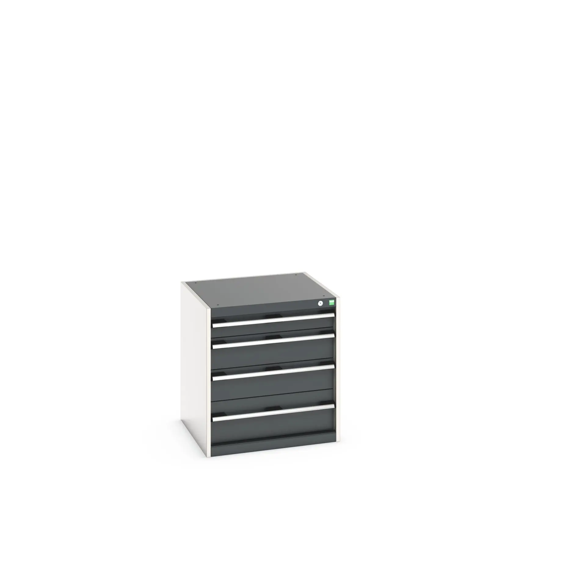 Produktfoto 1 von Bott 4 Stahl Schubladenbehälter Schrank Grau, 700 mm x 650 mm x 650 mm