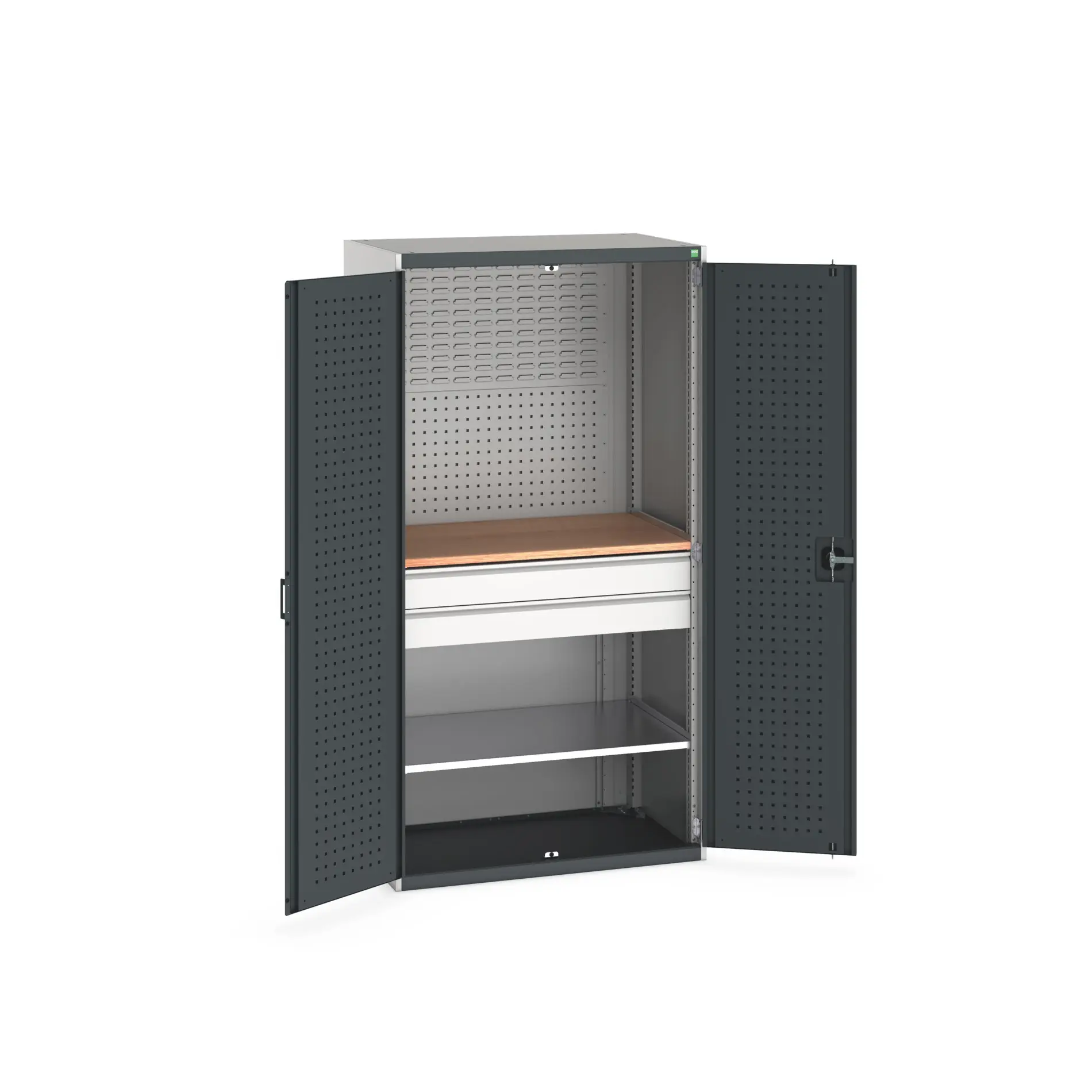 Produktfoto 1 von Bott Aufbewahrungsschrank Typ Mini Werkstattschrank Freistehend 2 Tür/en 1 Regal/e 2 Schublade/n 2000 mm 1300 mm Ja 650