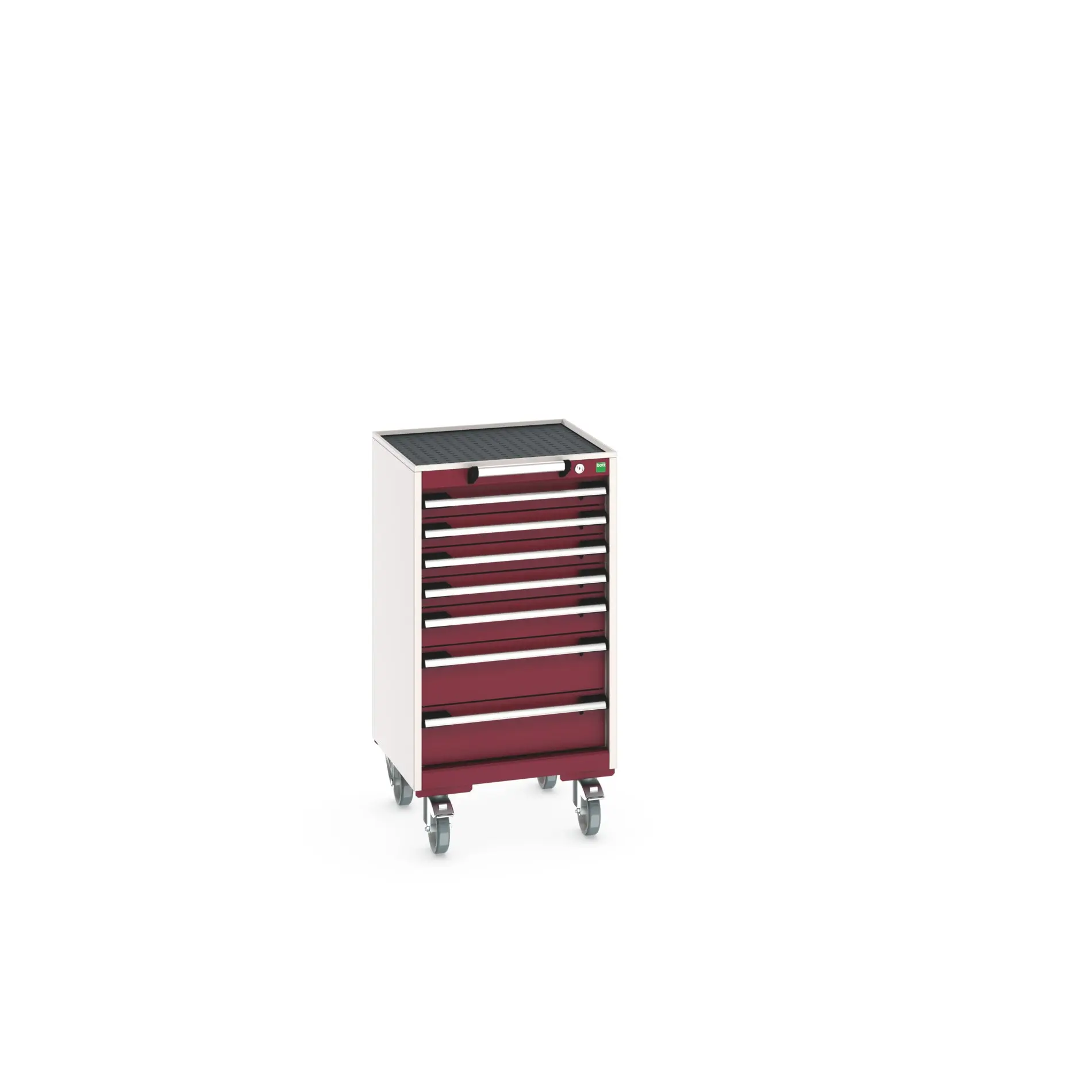 Produktfoto 1 von Bott Aufbewahrungsschrank Typ Beweglicher Schrank Freistehend 7 Schublade/n 985 mm 525 mm 525 mm mit Rädern Stahlblech