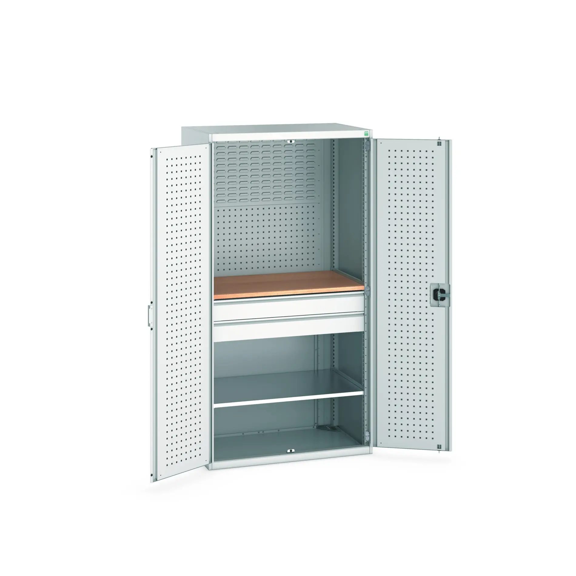 Produktfoto 1 von Bott Aufbewahrungsschrank Typ Mini Werkstattschrank Freistehend 2 Tür/en 1 Regal/e 2 Schublade/n 2000 mm 1300 mm Ja 650