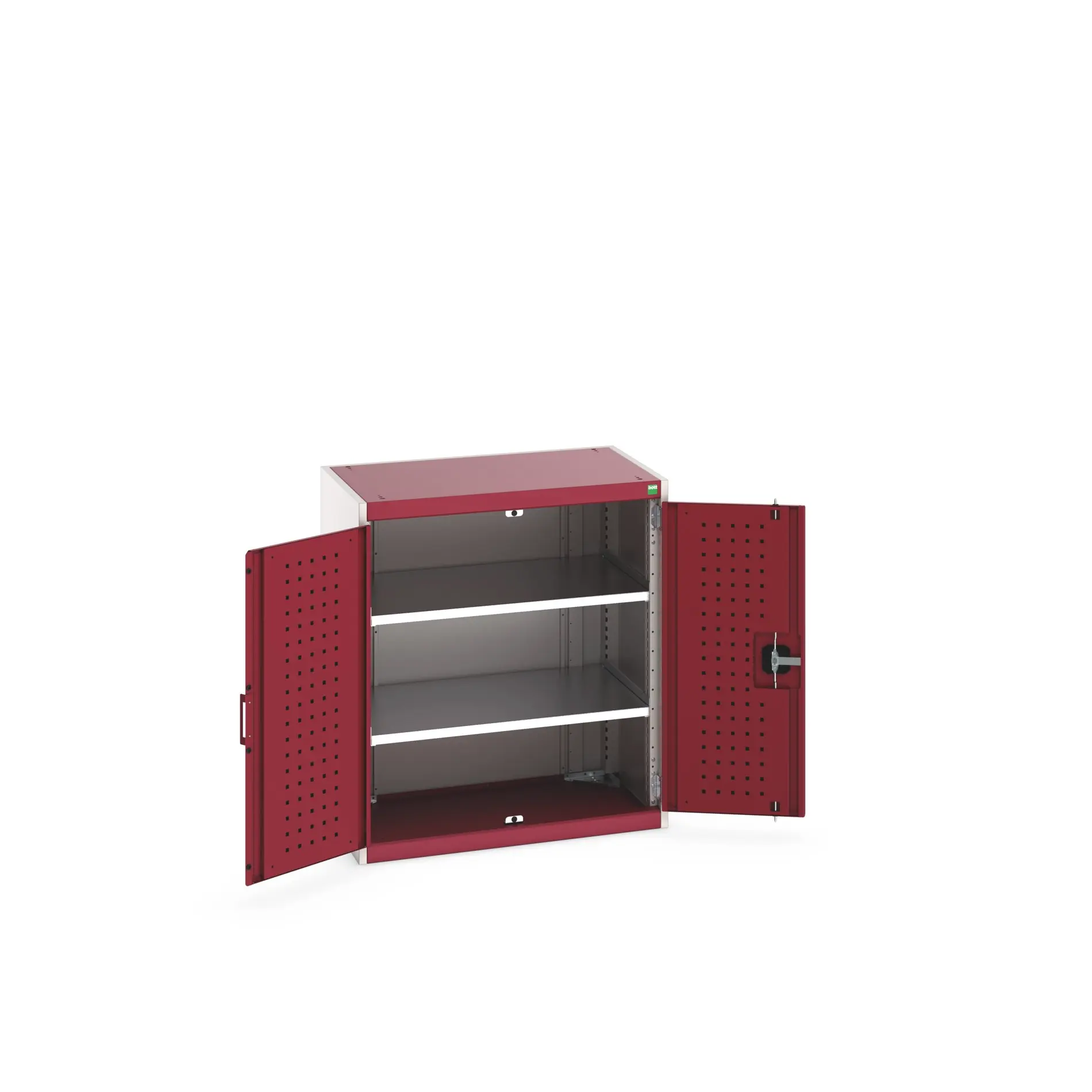Produktfoto 1 von Bott Aufbewahrungsschrank Typ Regalschrank Freistehend 2 Tür/en 2 Regal/e 900 mm 80 mm Ja 525 mm Stahlblech