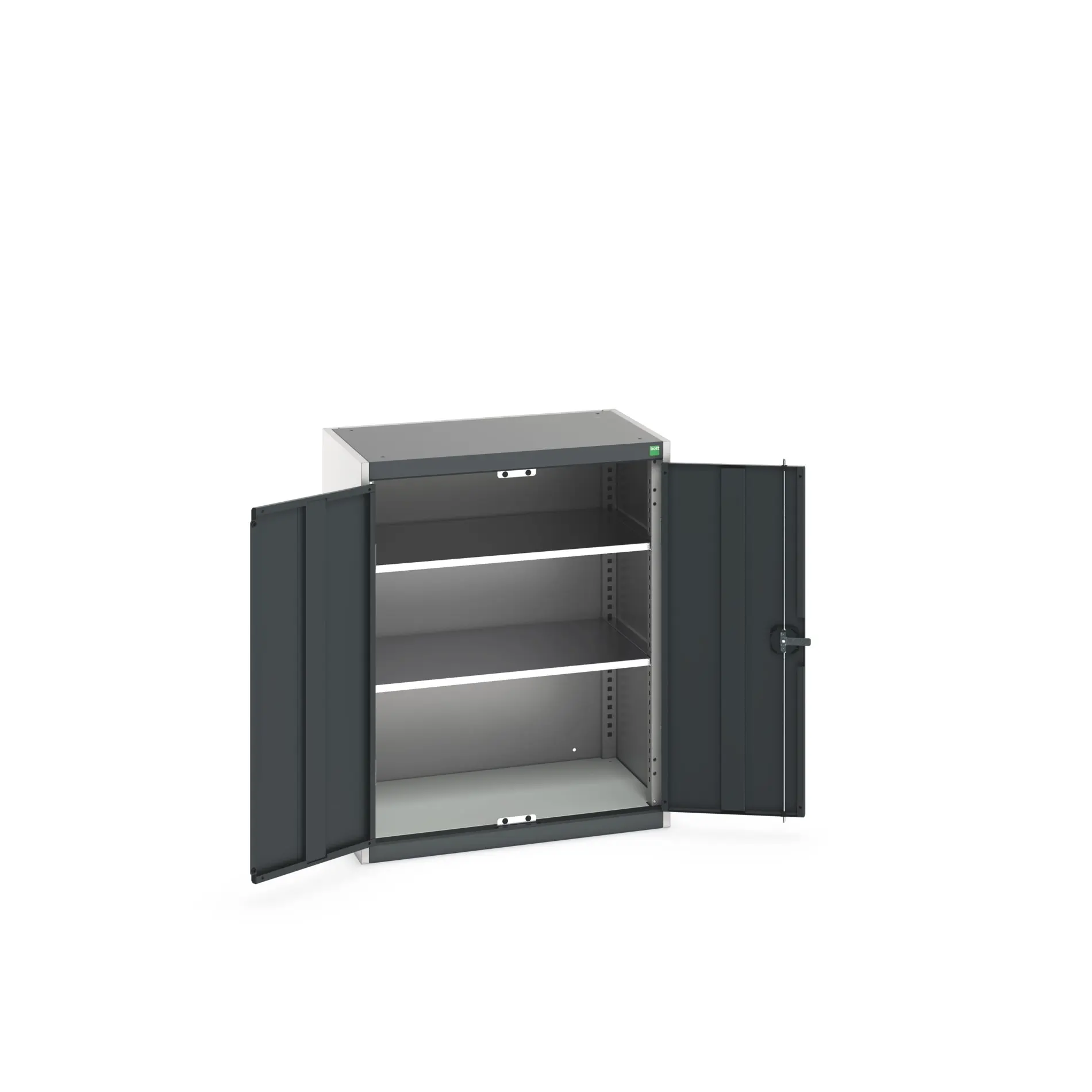 Produktfoto 1 von Bott Aufbewahrungsschrank Typ Regalschrank Freistehend 2 Tür/en 2 Regal/e 1000 mm 80 mm 525 mm Stahlblech
