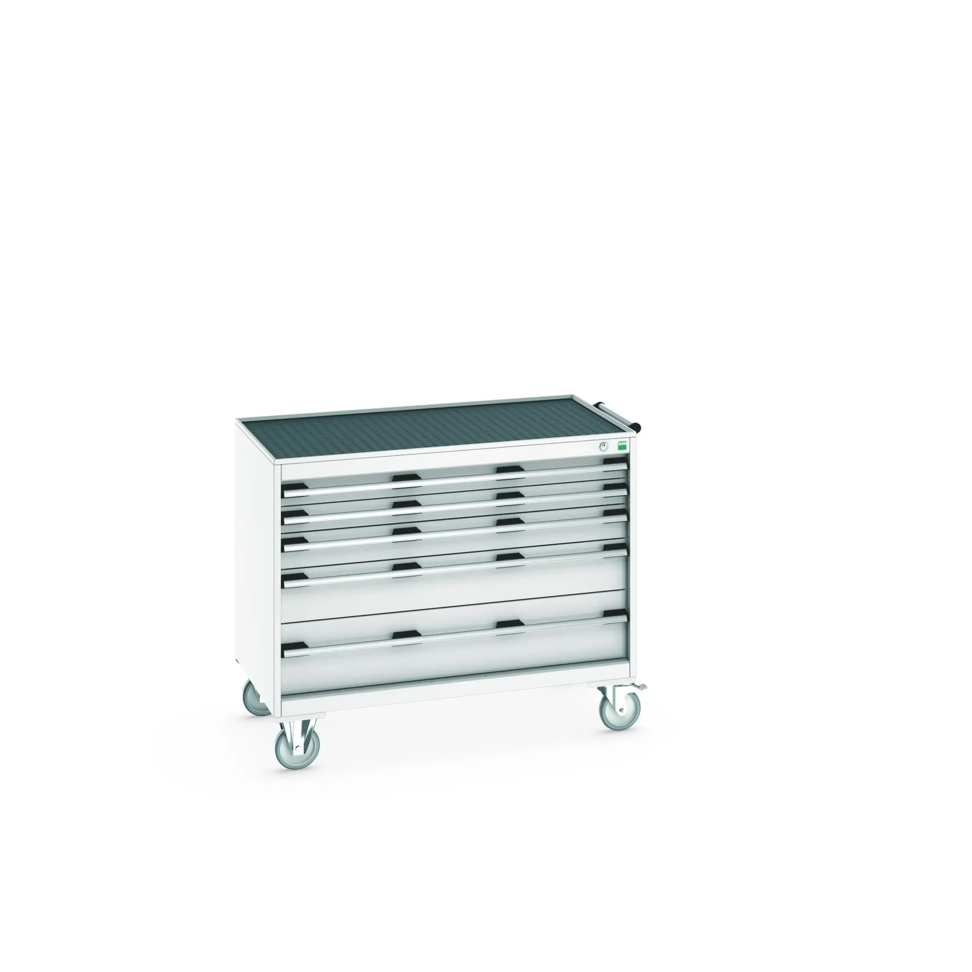 Produktfoto 1 von Bott Aufbewahrungsschrank Typ Beweglicher Schrank Freistehend 5 Schublade/n 885 mm 1050 mm 650 mm mit Rädern Stahlblech