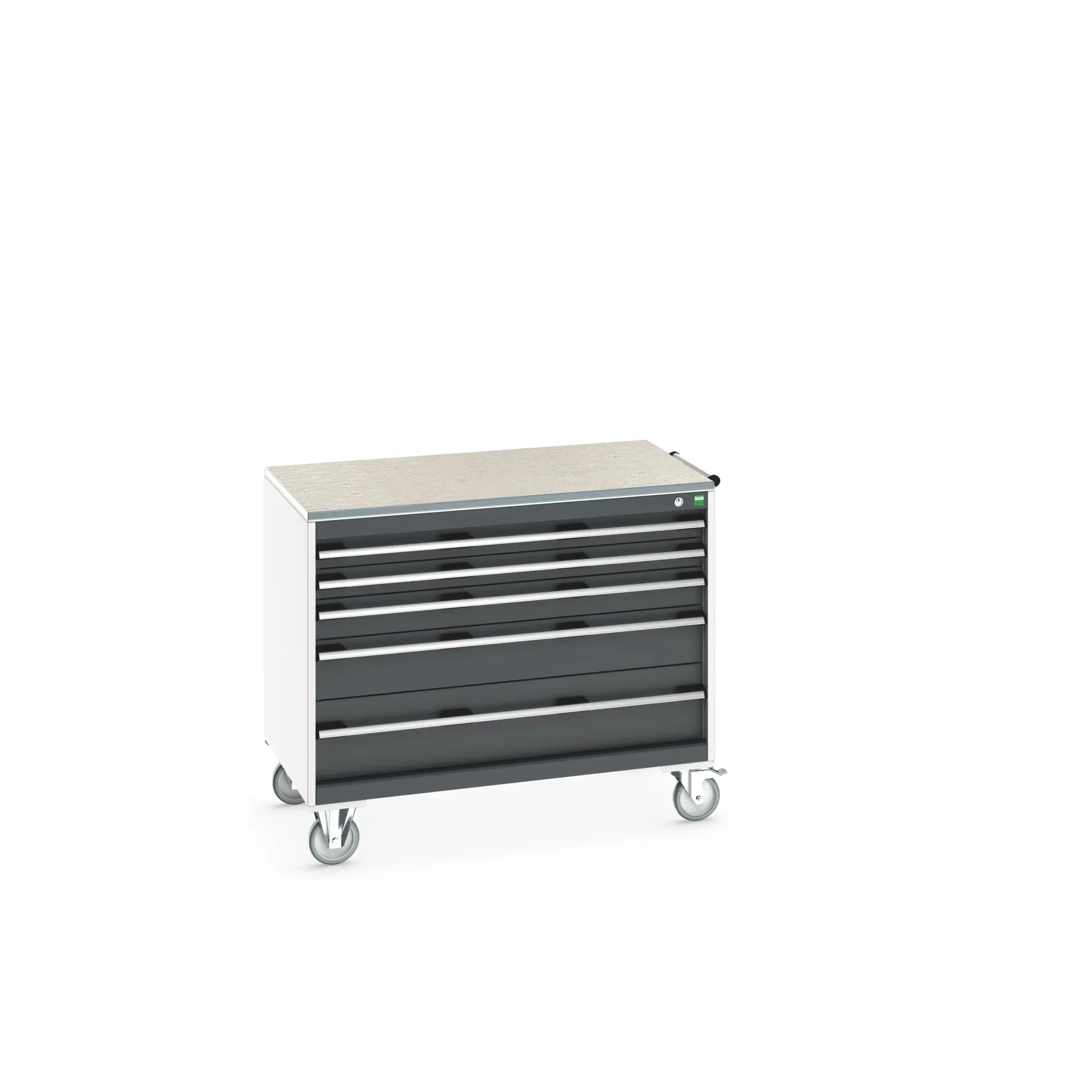 Produktfoto 1 von Bott Aufbewahrungsschrank Typ Beweglicher Schrank Freistehend 5 Schublade/n 890 mm 1050 mm 650 mm mit Rädern Stahlblech