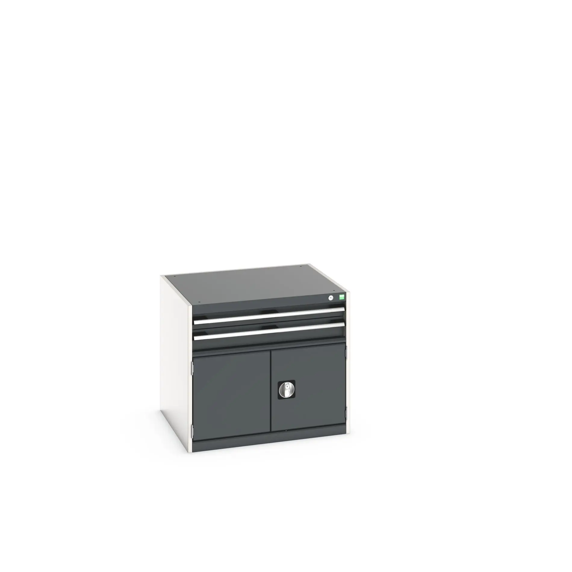 Produktfoto 1 von Bott Aufbewahrungsschrank Typ Schrank Freistehend 2 Tür/en 2 Schublade/n 700 mm 80 mm 750 mm Stahlblech