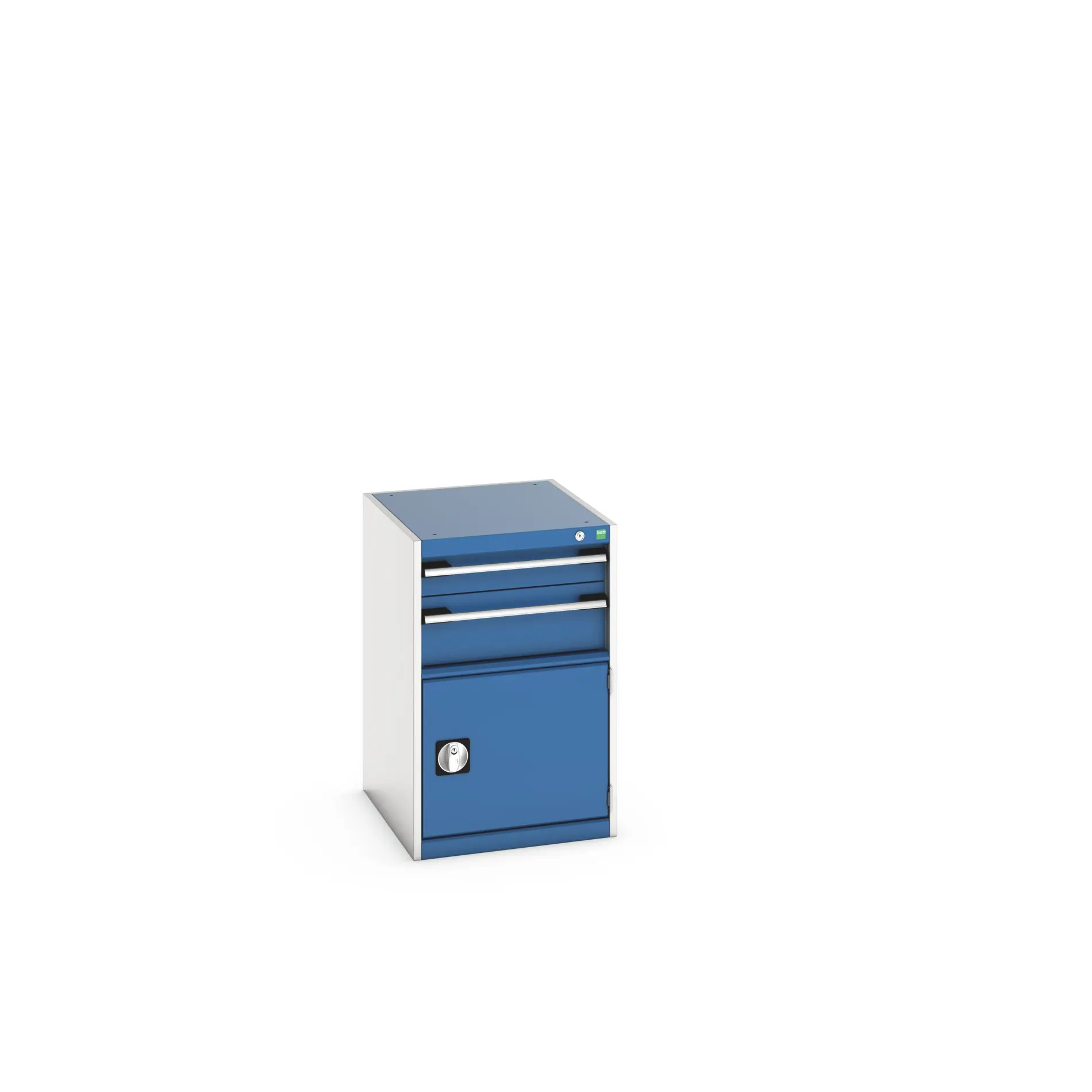 Produktfoto 1 von Bott Aufbewahrungsschrank Typ Schrank Freistehend 1 Tür/en 2 Schublade/n 800 mm 525 mm Ja 650 mm Stahlblech