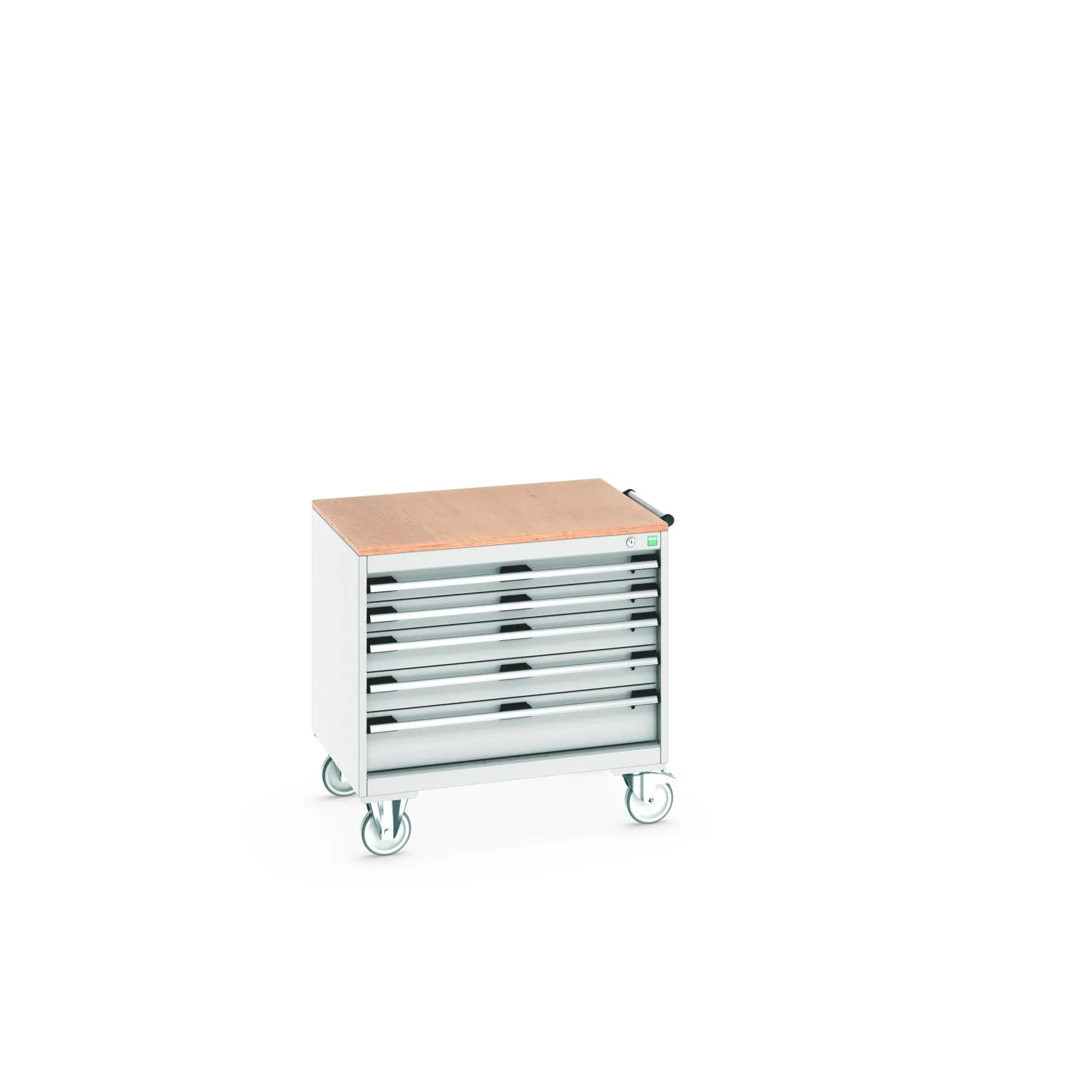 Produktfoto 1 von Bott Aufbewahrungsschrank Typ Beweglicher Schrank Freistehend 5 Schublade/n 790 mm 80 mm 650 mm mit Rädern Stahlblech