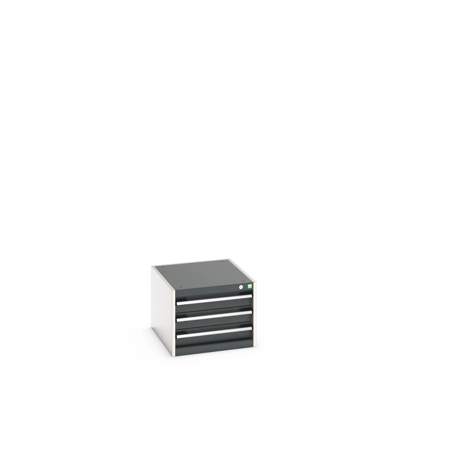 Produktfoto 1 von Bott 3 Stahl Schubladenbehälter Schrank Grau, 400 mm x 650 mm x 525 mm