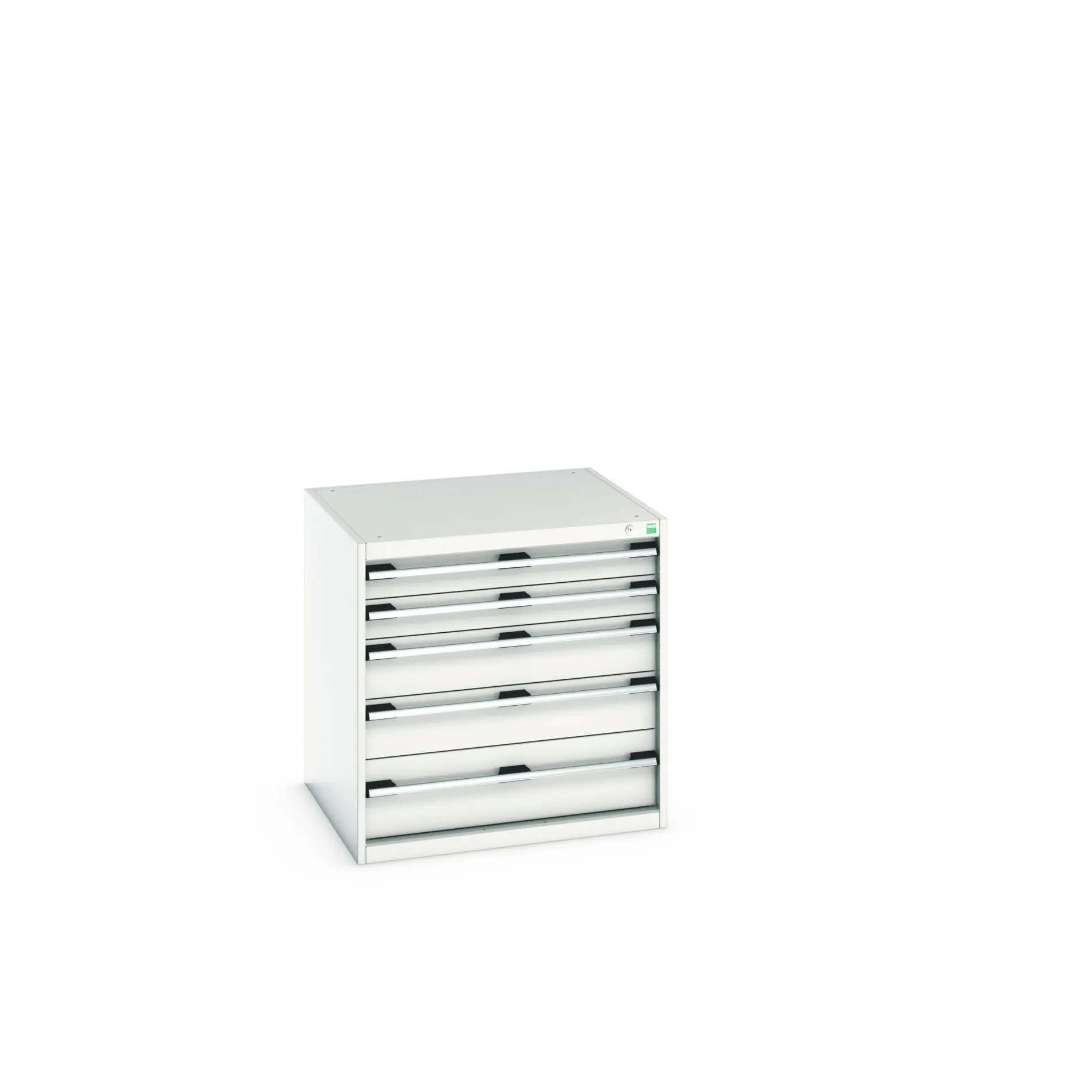 Produktfoto 1 von Bott 5 Stahl Schubladenbehälter Schrank Hellgrau, 800 mm x 750 mm x 800 mm