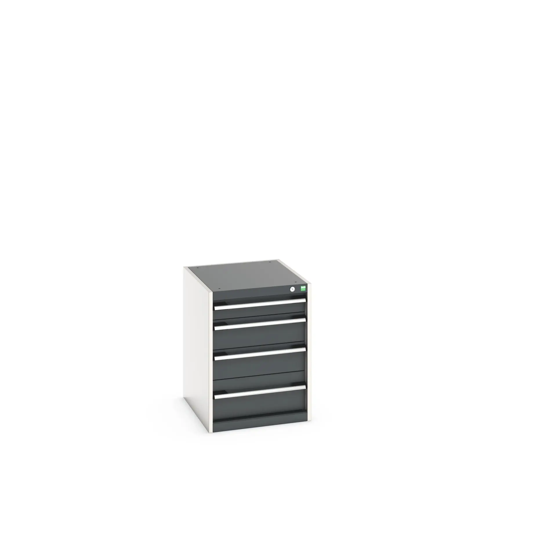 Produktfoto 1 von Bott 4 Stahl Schubladenbehälter Schrank Grau, 700 mm x 650 mm x 525 mm
