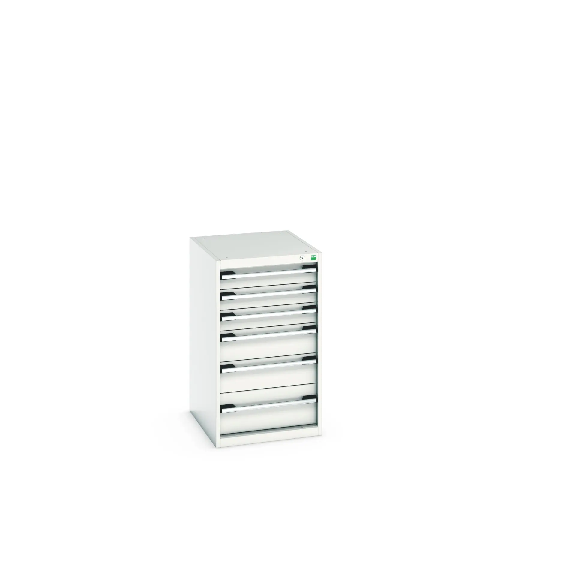 Produktfoto 1 von Bott 6 Stahl Schubladenbehälter Schrank Hellgrau, 900 mm x 650 mm x 525 mm