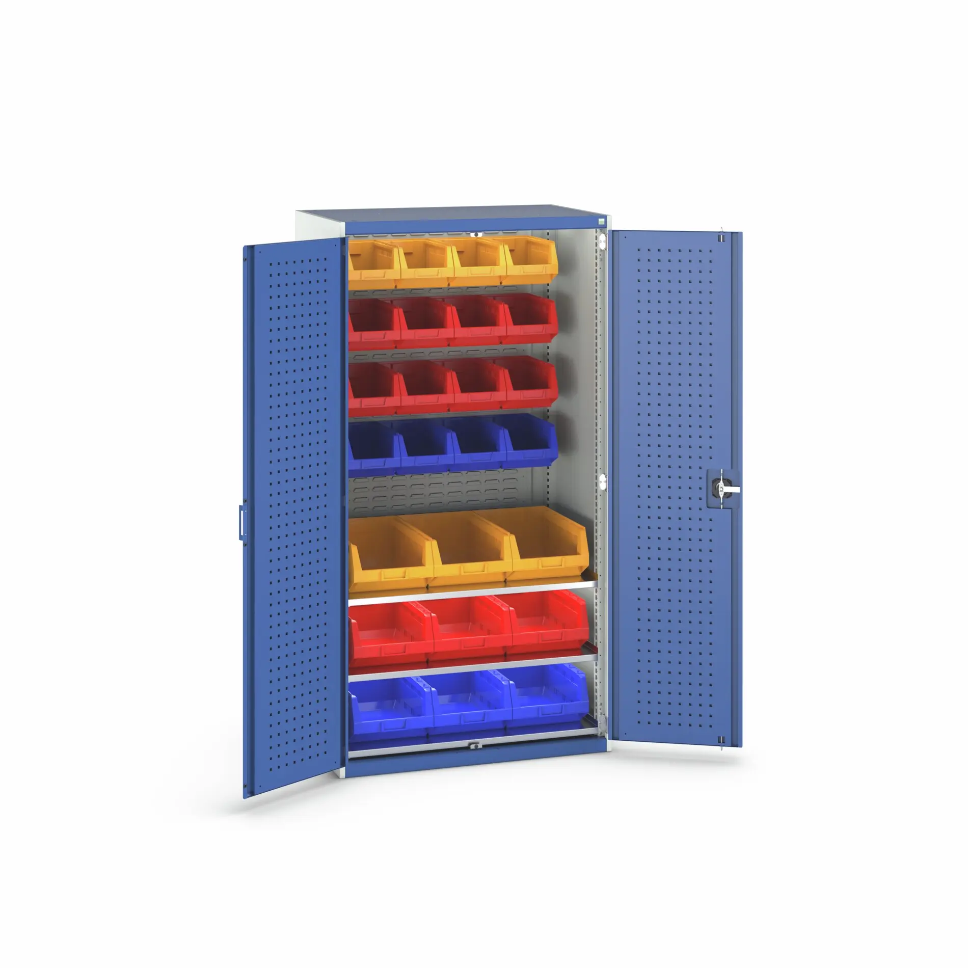 Bott Aufbewahrungsschrank Typ Schwerlast-Schrank mit Behältern Freistehend 2 Tür/en 3 Regal/e 2000 mm 1050 mm Ja 650 mm