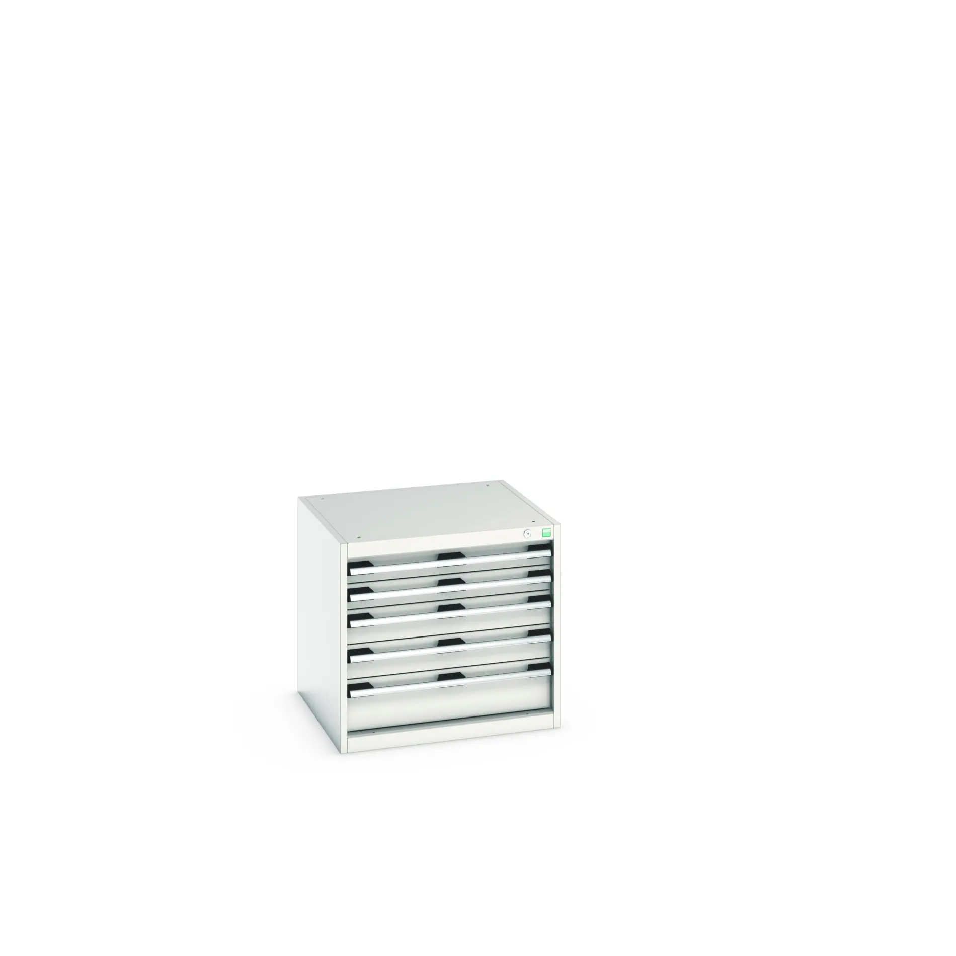 Produktfoto 1 von Bott 5 Stahl Schubladenbehälter Schrank Hellgrau, 600 mm x 650 mm x 650 mm