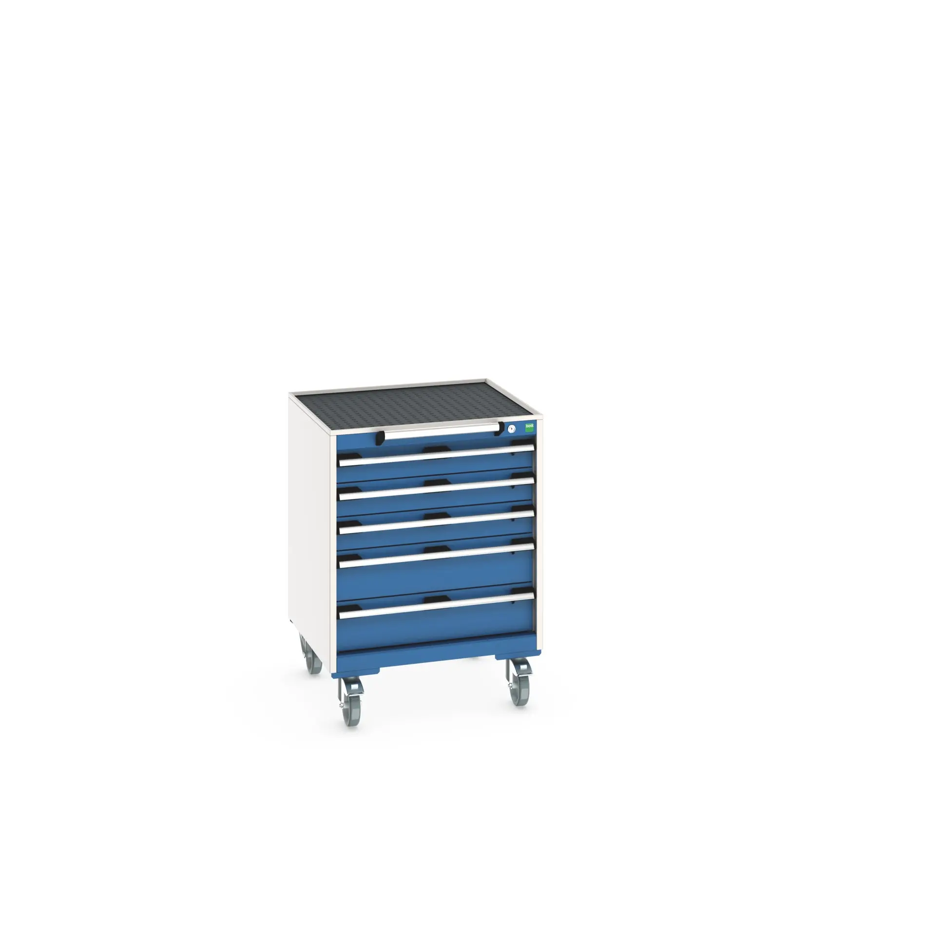 Produktfoto 1 von Bott Aufbewahrungsschrank Typ Schrank Freistehend 1 Regal/e 5 Schublade/n 885 mm 650 mm 650 mm mit Rädern Stahl