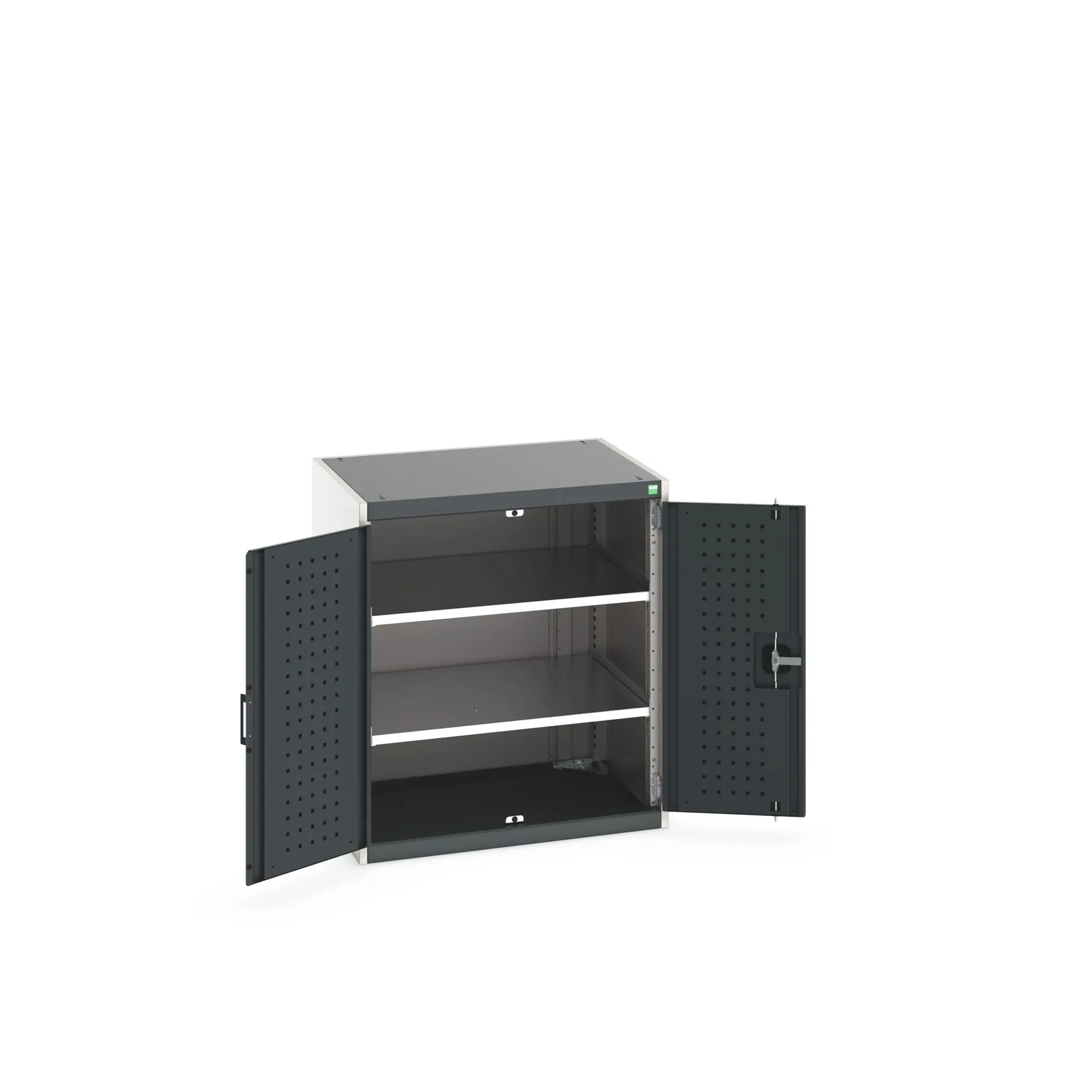 Produktfoto 1 von Bott Aufbewahrungsschrank Typ Regalschrank Freistehend 2 Tür/en 2 Regal/e 900 mm 80 mm Ja 650 mm Stahlblech