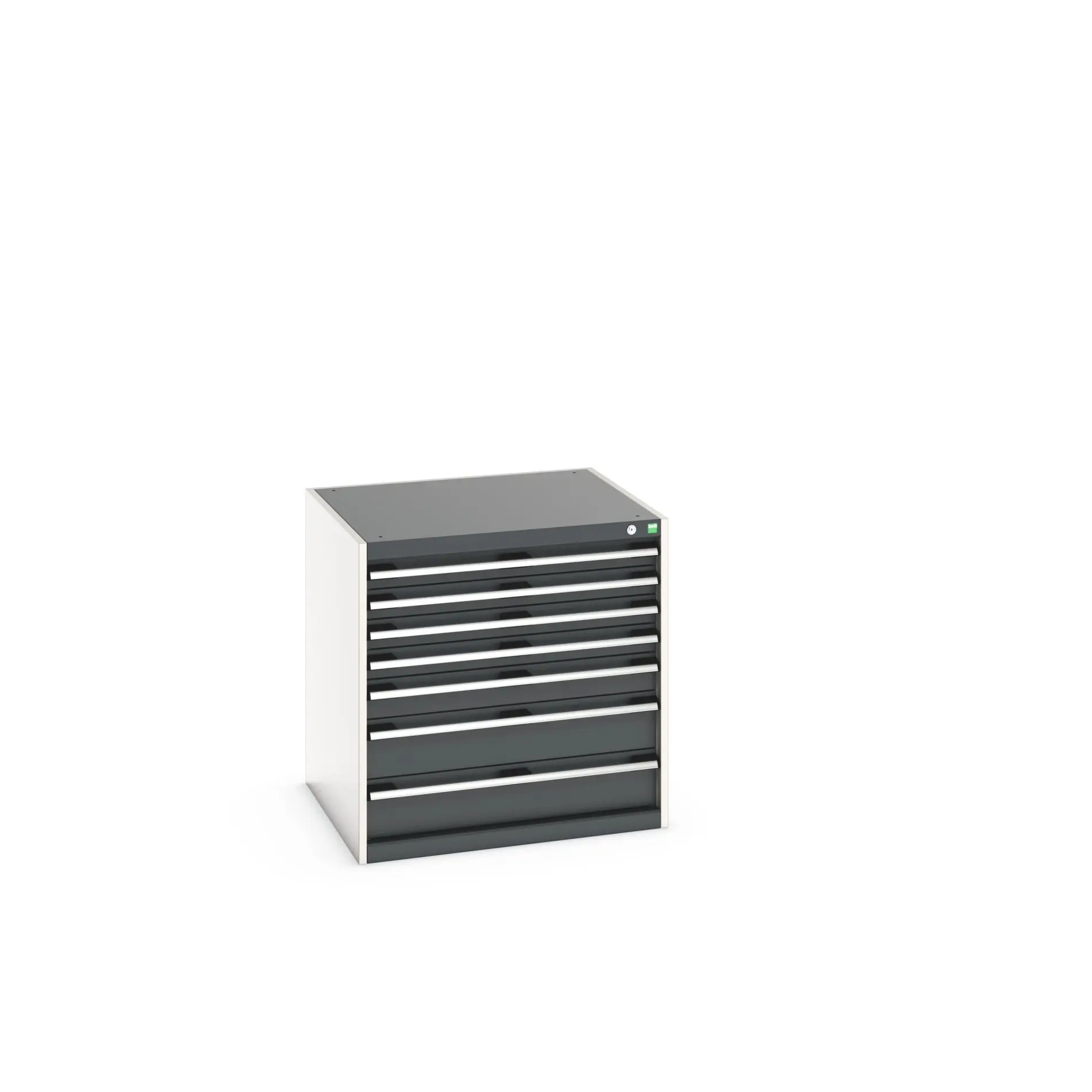Produktfoto 1 von Bott 7 Stahl Schubladenbehälter Schrank Grau, 800 mm x 750 mm x 800 mm