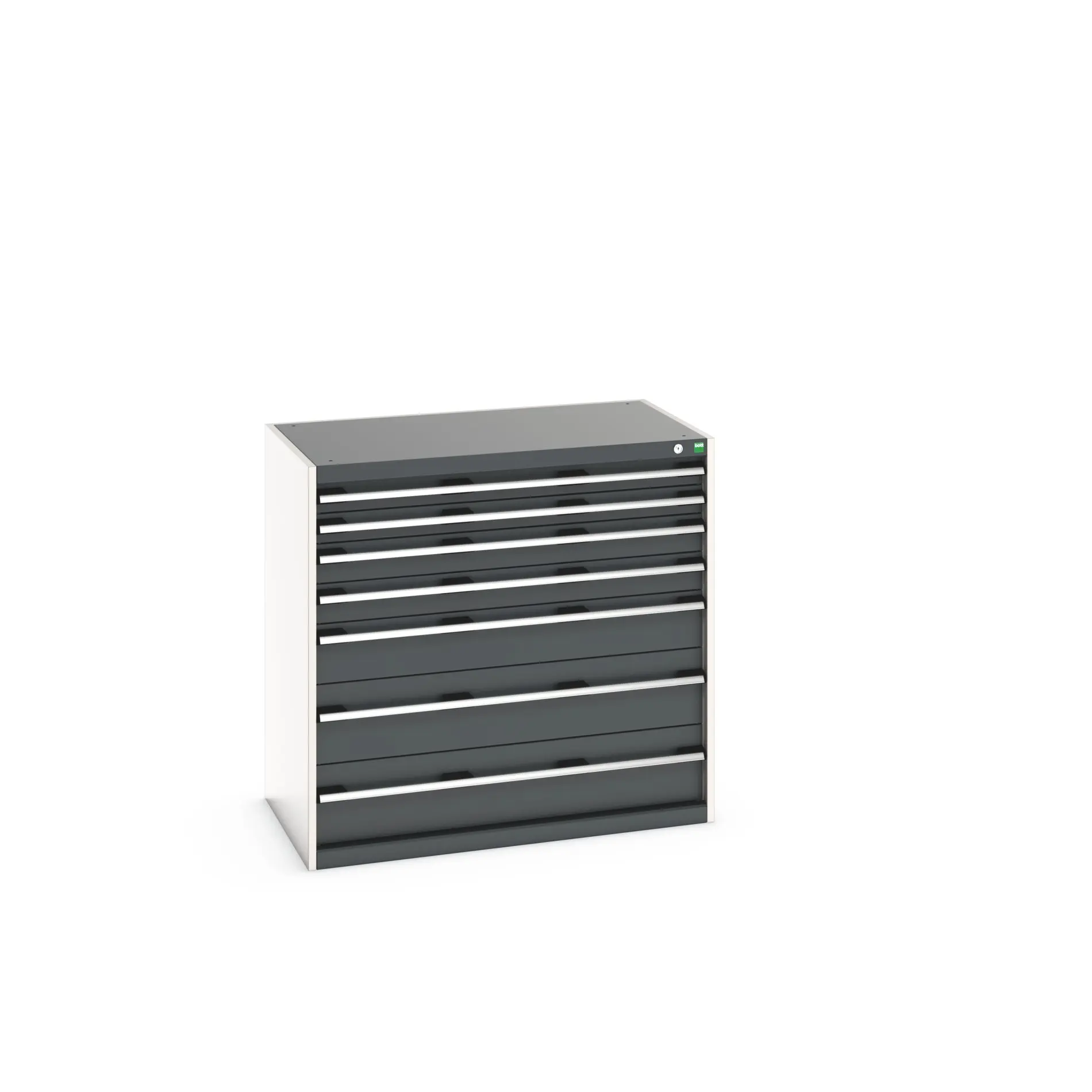 Produktfoto 1 von Bott 7 Stahl Schubladenbehälter Schrank Grau, 1000 mm x 650 mm x 1050 mm