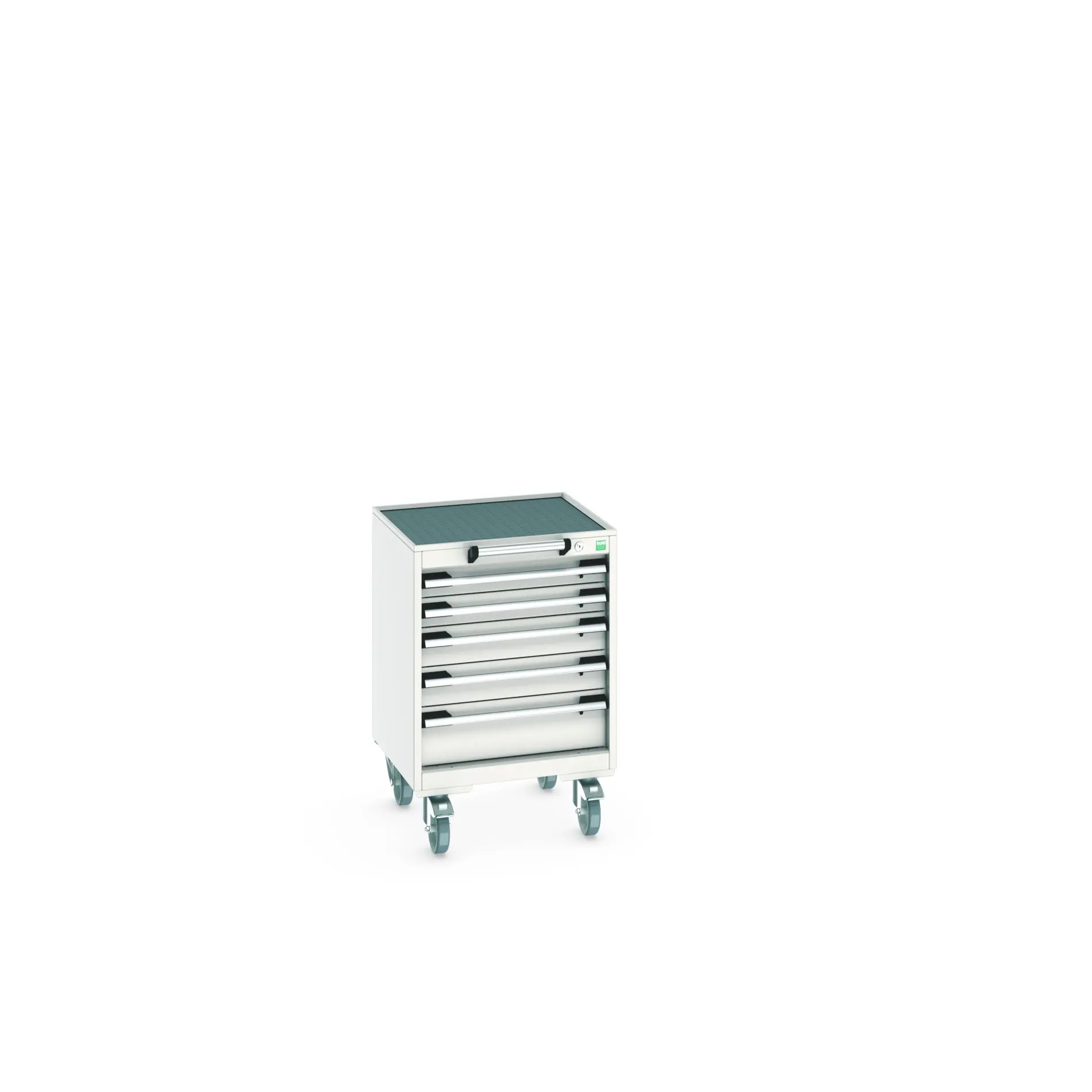 Produktfoto 1 von Bott Aufbewahrungsschrank Typ Beweglicher Schrank Freistehend 5 Schublade/n 785 mm 525 mm 525 mm mit Rädern Stahlblech