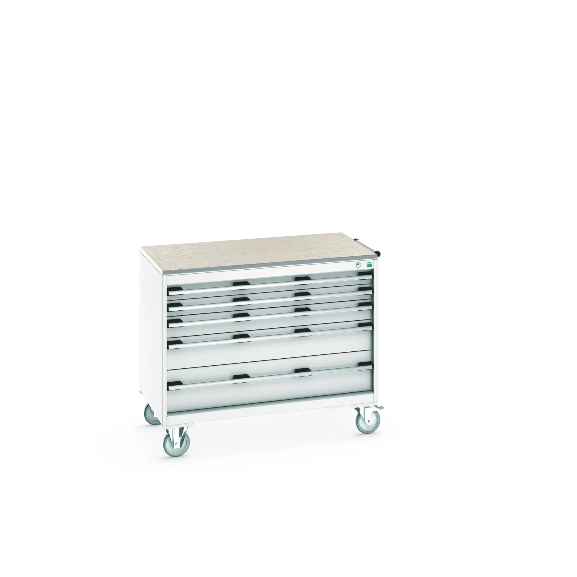 Produktfoto 1 von Bott Aufbewahrungsschrank Typ Beweglicher Schrank Freistehend 5 Schublade/n 890 mm 1050 mm 650 mm mit Rädern Stahlblech