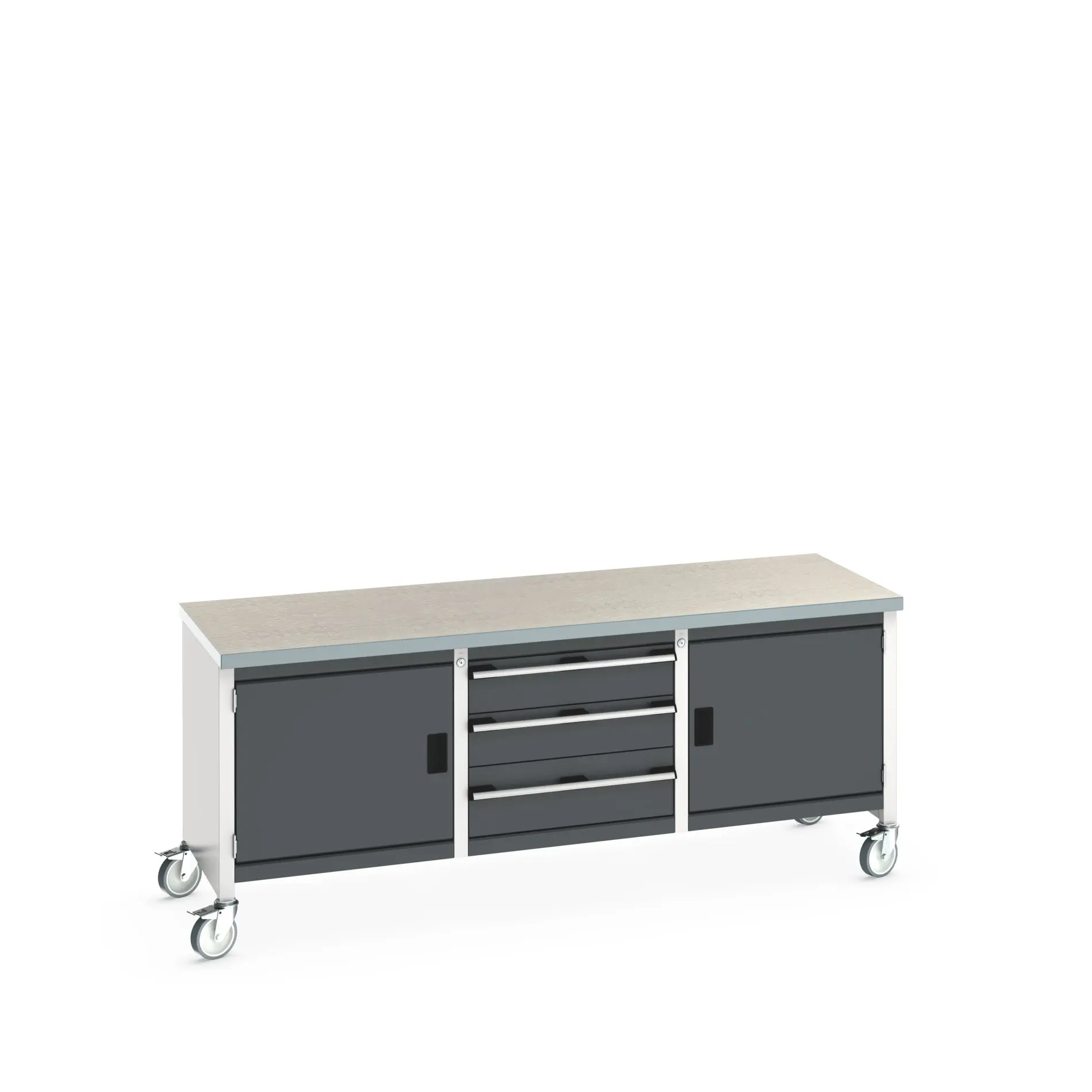 Produktfoto 1 von Bott 41002126.19V Aufbewahrungstisch Tragbar Stahlblech Werkbank L. 2000 mm B. 750 mm H. 840 mm, Traglast 225kg