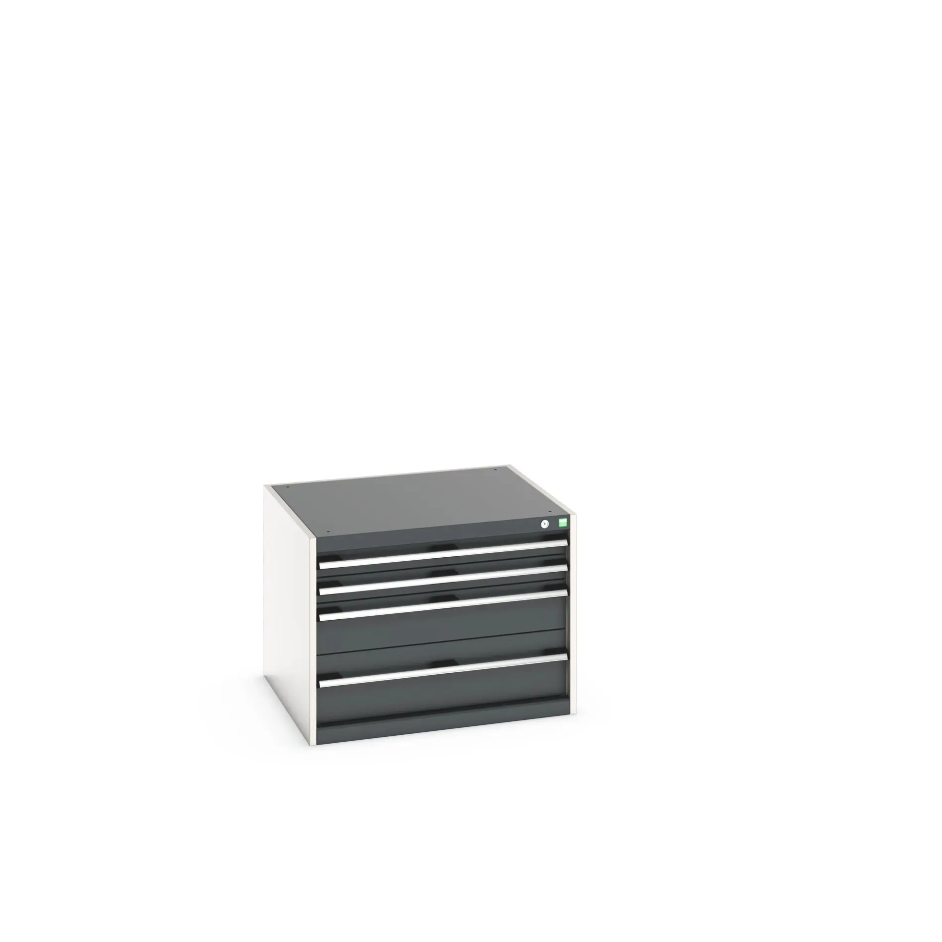 Produktfoto 1 von Bott 4 Stahl Schubladenbehälter Schrank Grau, 600 mm x 750 mm x 800 mm