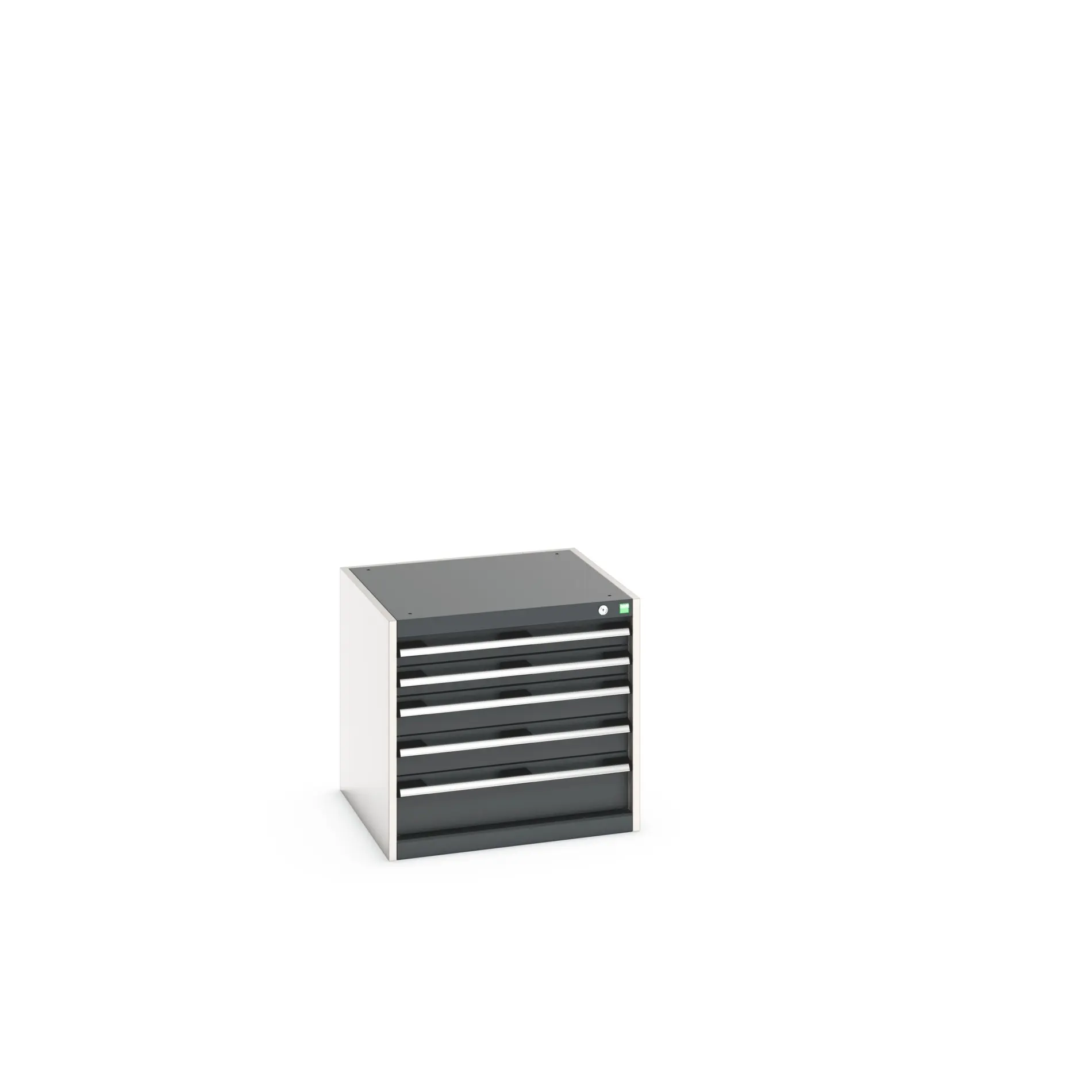 Produktfoto 1 von Bott 5 Stahl Schubladenbehälter Schrank Grau, 600 mm x 650 mm x 650 mm