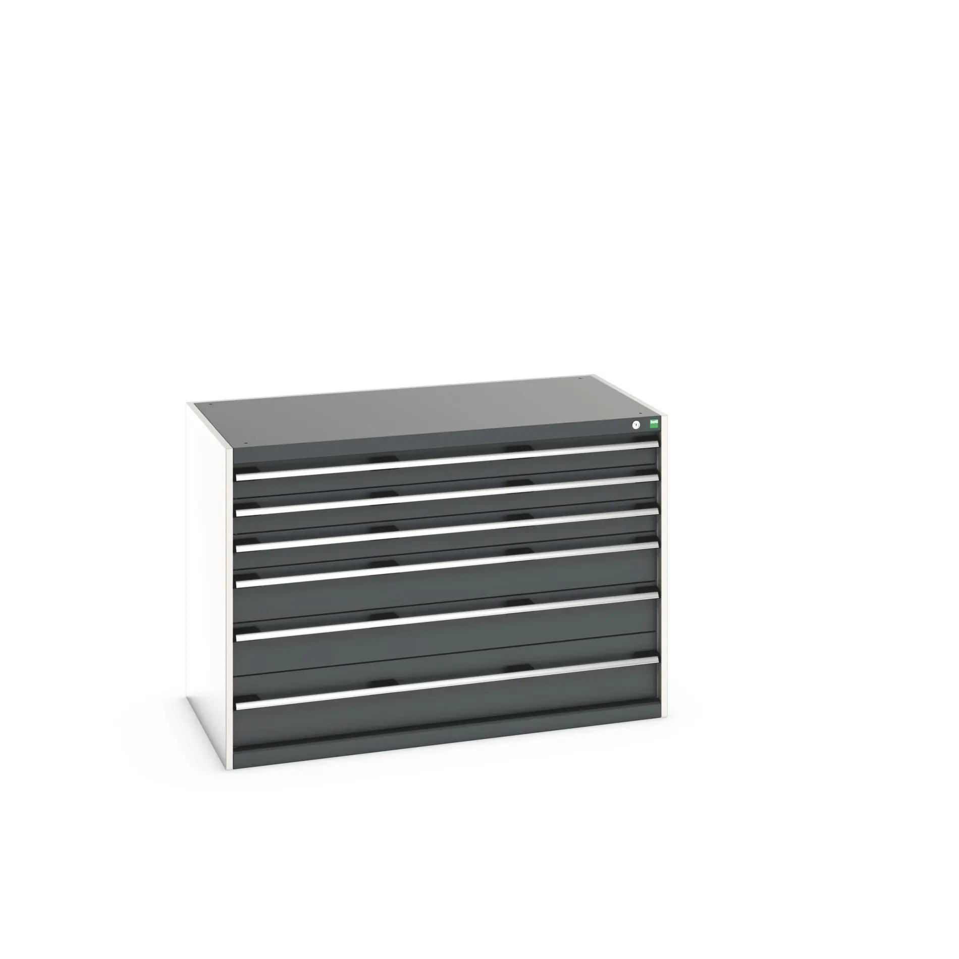 Produktfoto 1 von Bott 6 Stahl Schubladenbehälter Schrank Grau, 900 mm x 750 mm x 1300 mm
