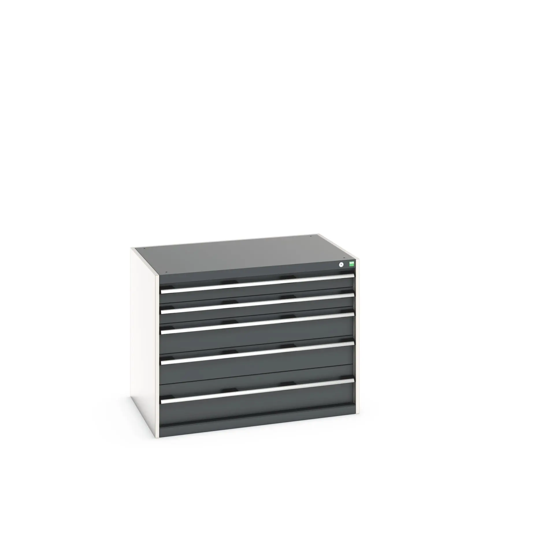 Produktfoto 1 von Bott 5 Stahl Schubladenbehälter Schrank Grau, 800 mm x 750 mm x 1050 mm