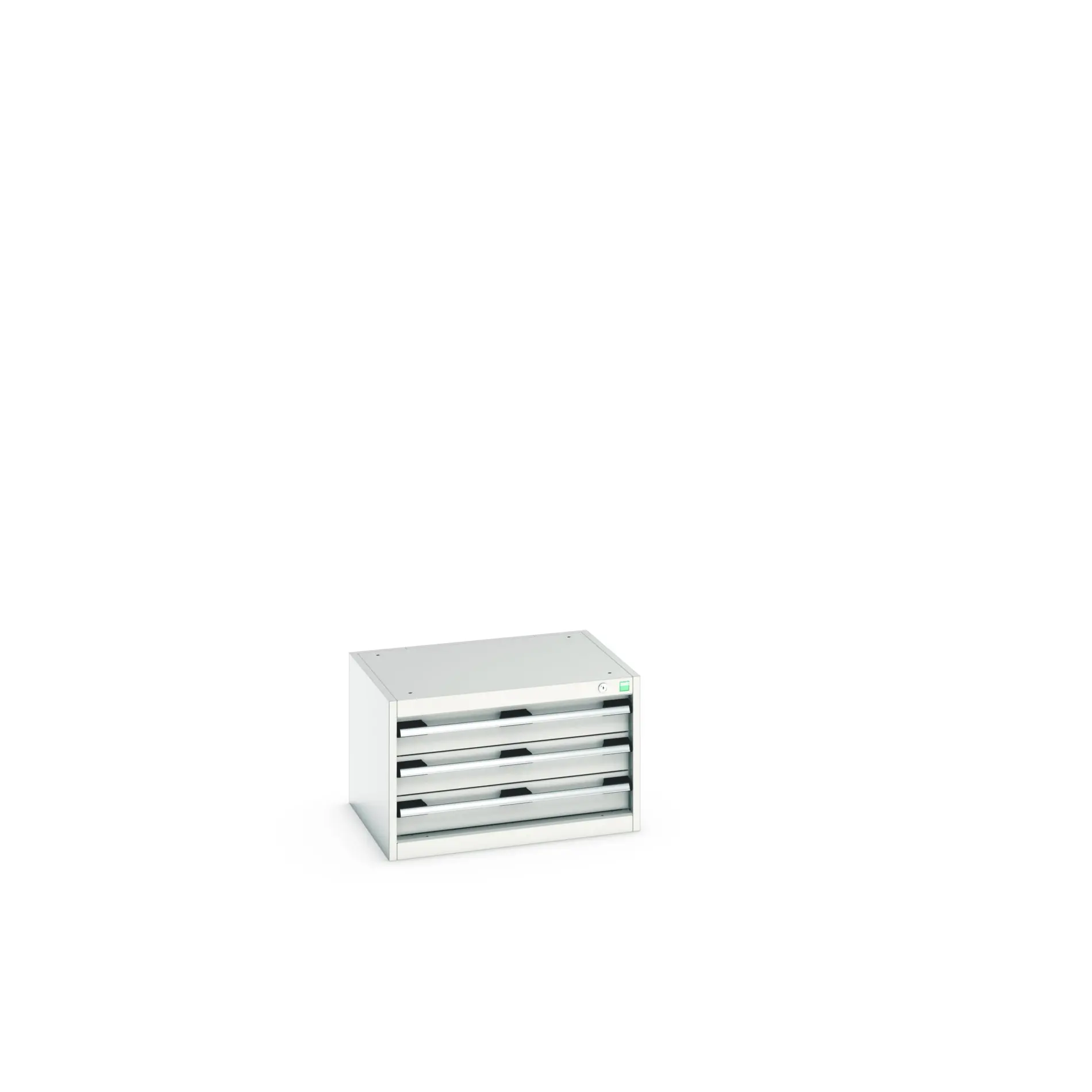 Produktfoto 1 von Bott 3 Stahl Schubladenbehälter Schrank Hellgrau, 400 mm x 525 mm x 650 mm