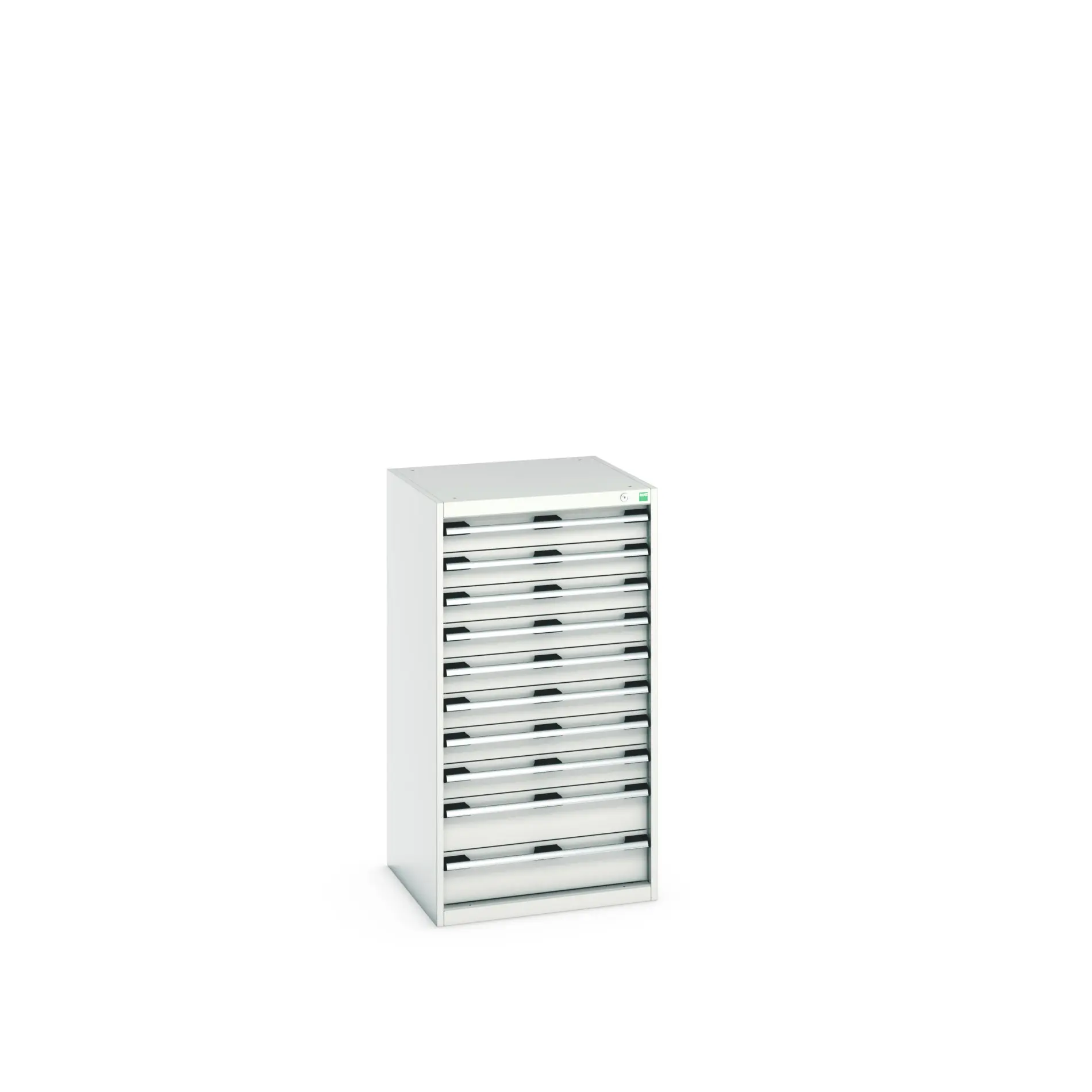 Produktfoto 1 von Bott 10 Stahl Schubladenbehälter Schrank Hellgrau, 1200 mm x 650 mm x 650 mm