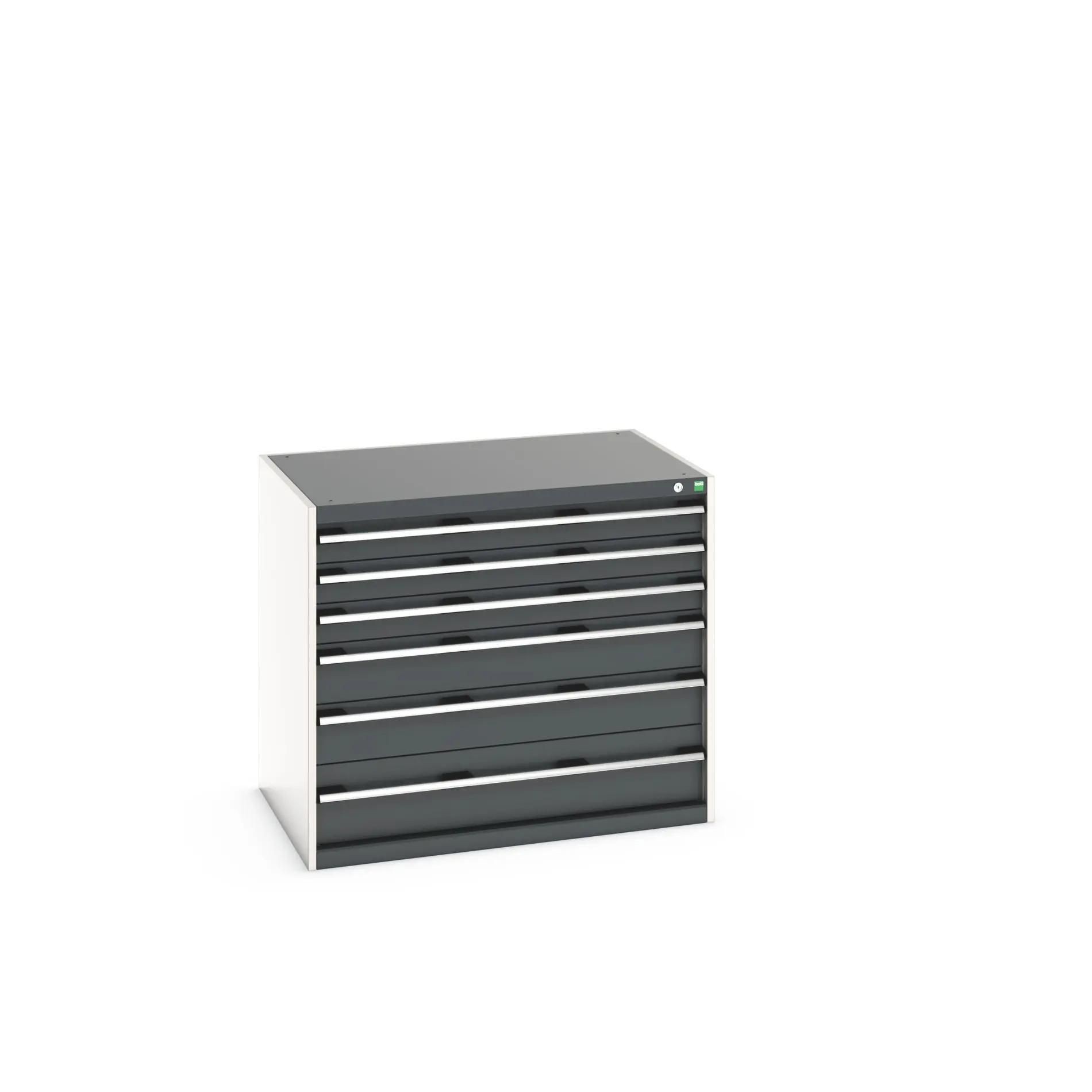 Produktfoto 1 von Bott 6 Stahl Schubladenbehälter Schrank Grau, 900 mm x 750 mm x 1050 mm