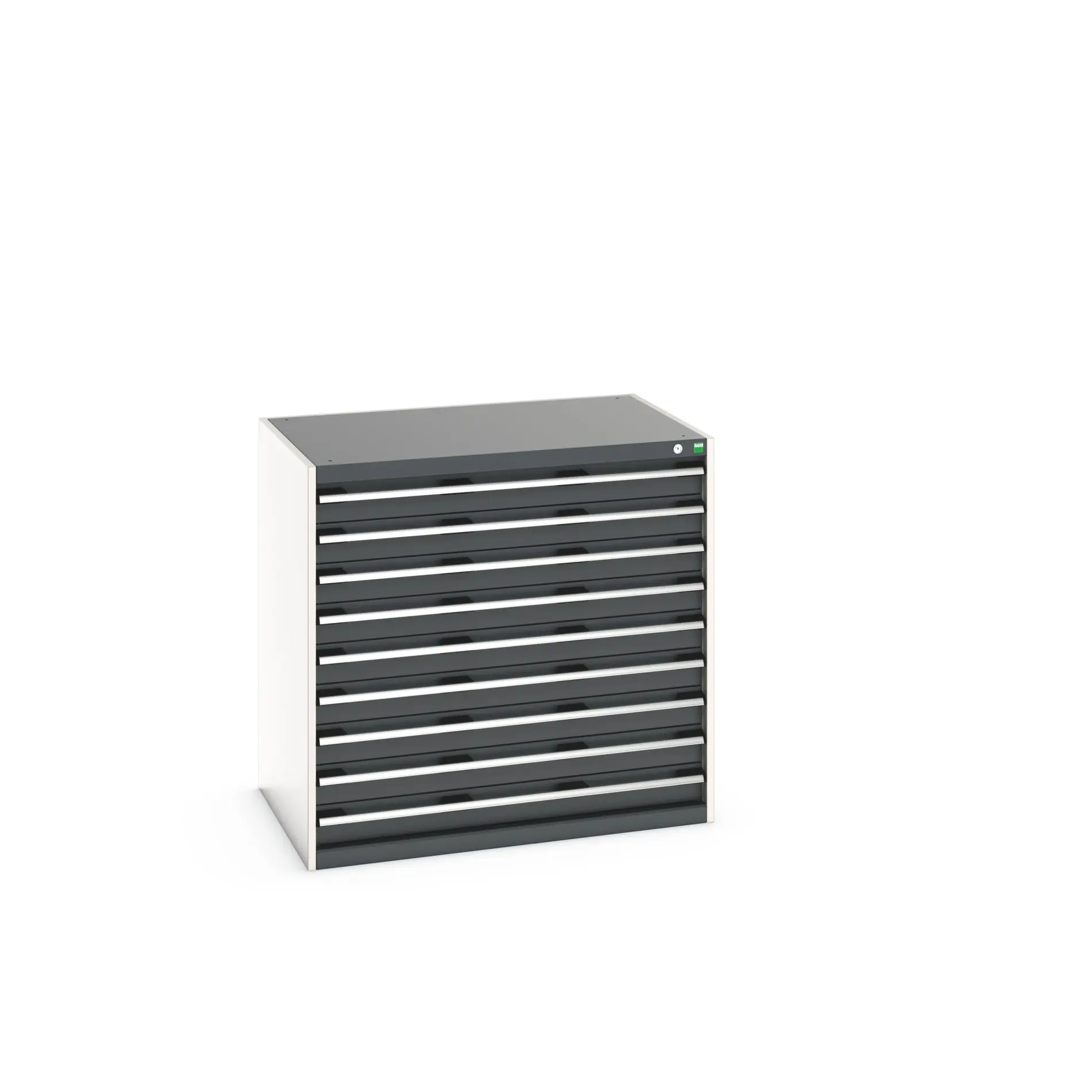 Produktfoto 1 von Bott 9 Stahl Schubladenbehälter Schrank Grau, 1000 mm x 750 mm x 1050 mm