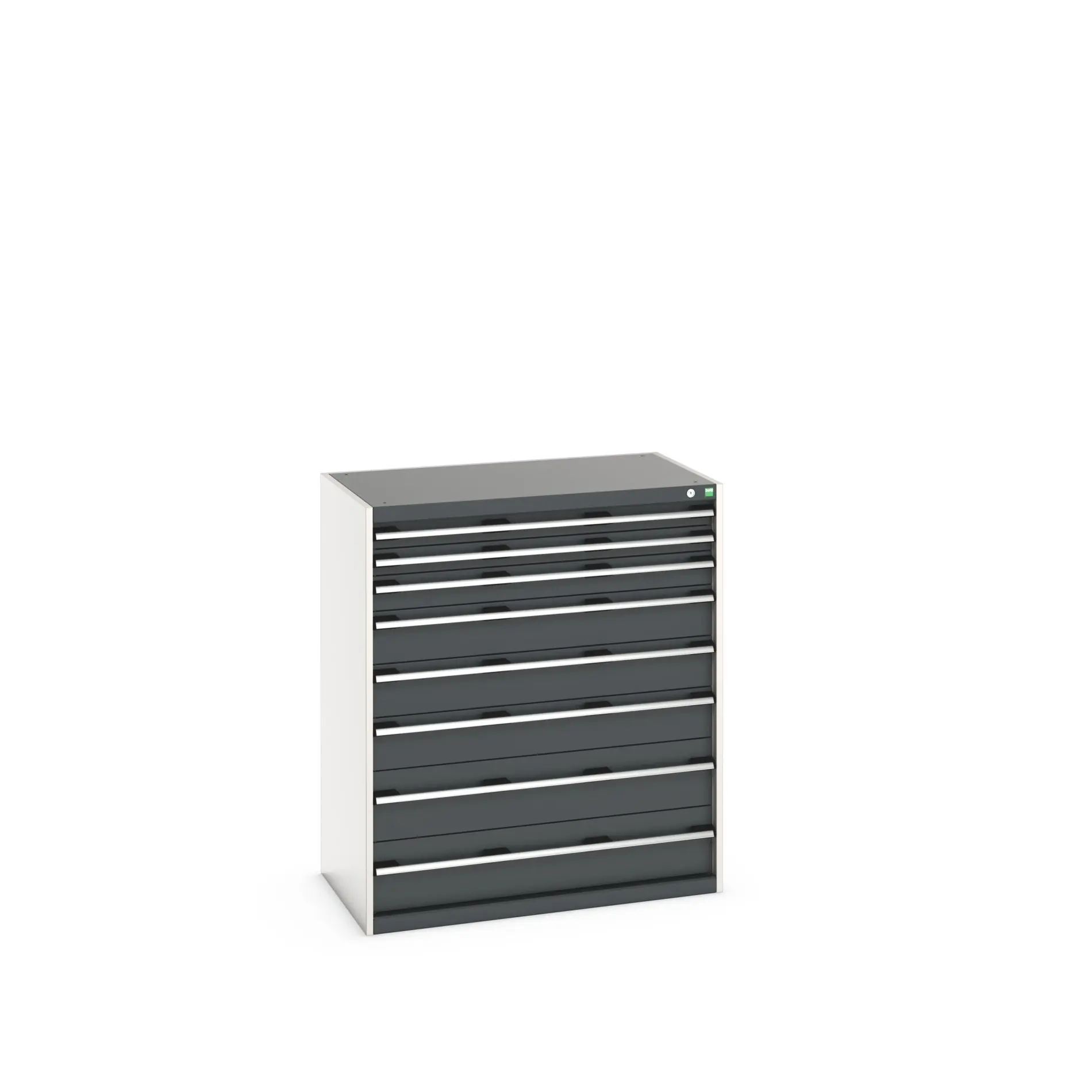 Produktfoto 1 von Bott 8 Stahl Schubladenbehälter Schrank Grau, 1200 mm x 650 mm x 1050 mm