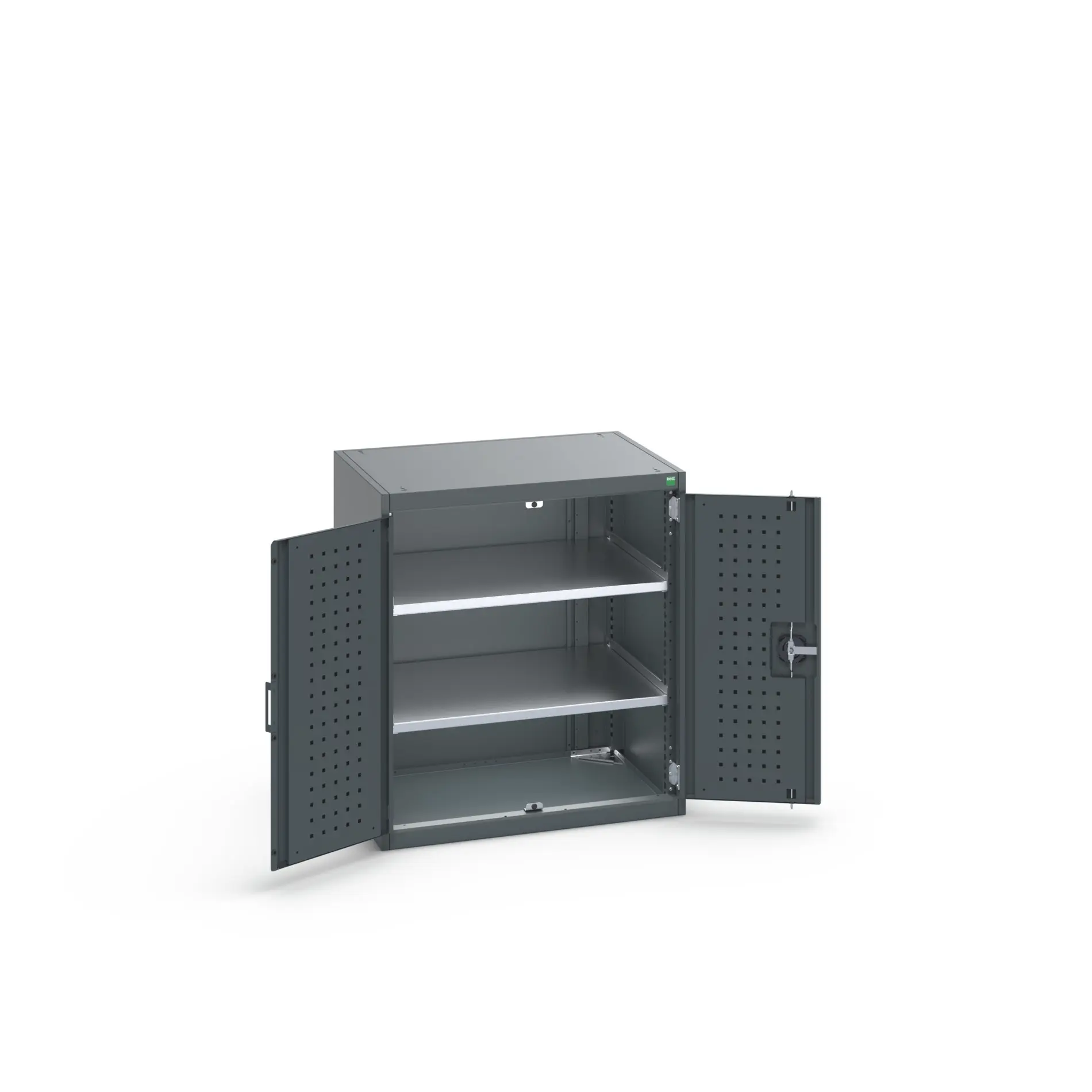 Produktfoto 1 von Bott Aufbewahrungsschrank Typ Regalschrank Freistehend 2 Tür/en 2 Regal/e 900 mm 80 mm Ja 650 mm Stahlblech