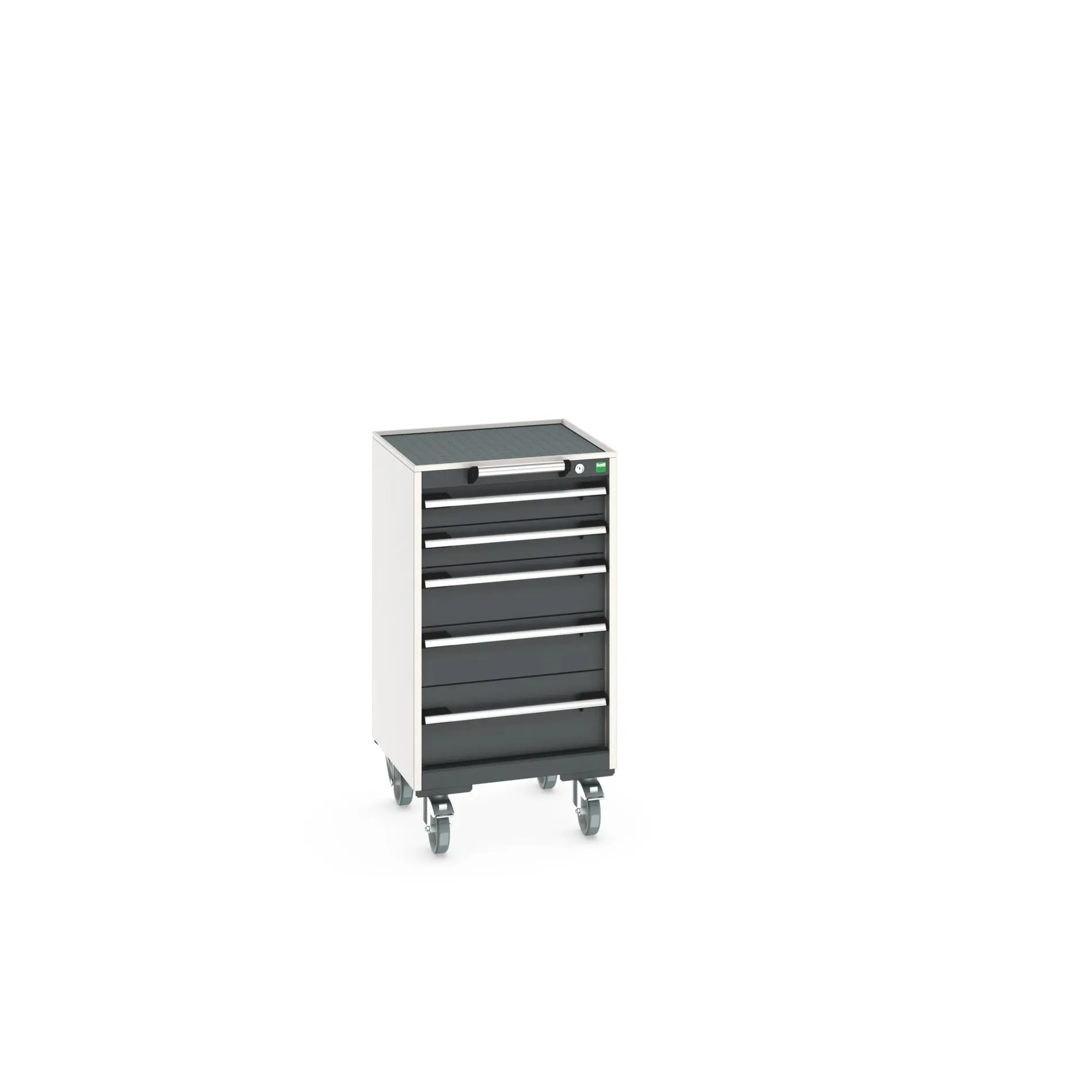 Produktfoto 1 von Bott Aufbewahrungsschrank Typ Beweglicher Schrank Freistehend 5 Schublade/n 985 mm 525 mm 525 mm mit Rädern Stahlblech