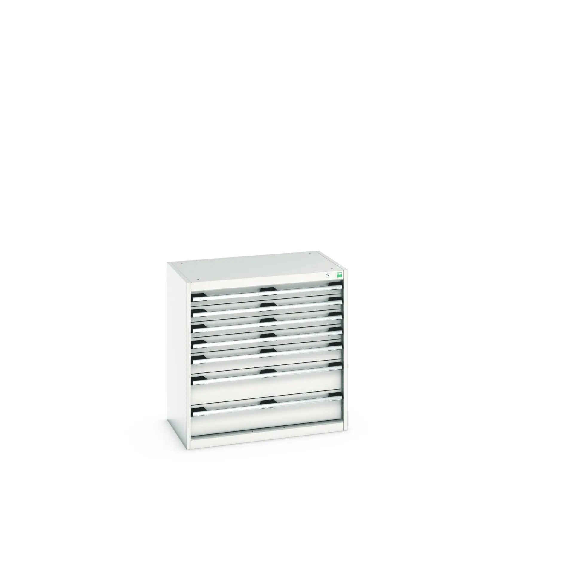 Produktfoto 1 von Bott 7 Stahl Schubladenbehälter Schrank Hellgrau, 800 mm x 525 mm x 800 mm