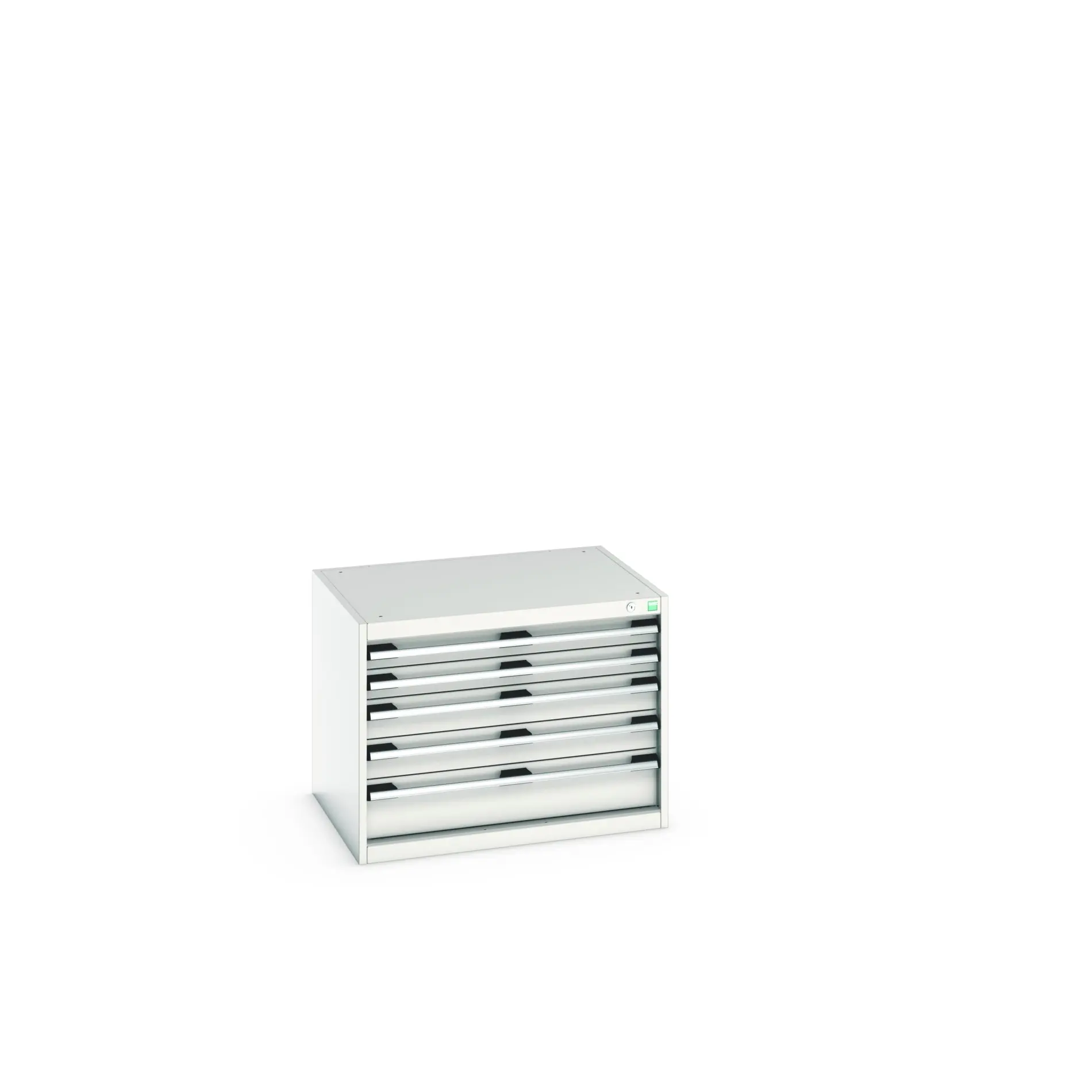 Produktfoto 1 von Bott 5 Stahl Schubladenbehälter Schrank Hellgrau, 600 mm x 650 mm x 800 mm