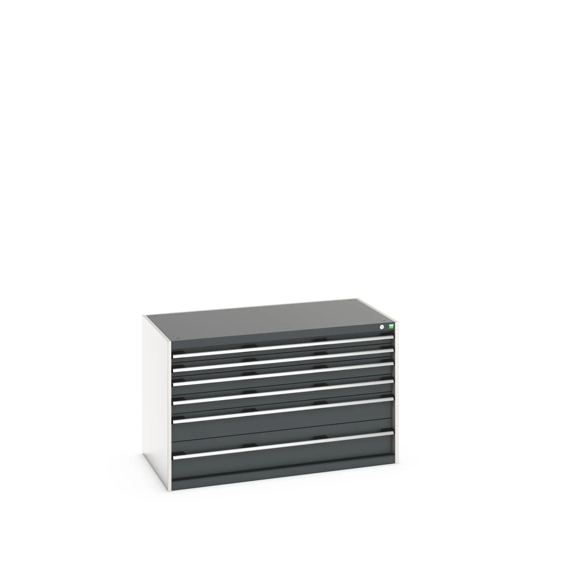 Produktfoto 1 von Bott 6 Stahl Schubladenbehälter Schrank Grau, 800 mm x 750 mm x 1300 mm